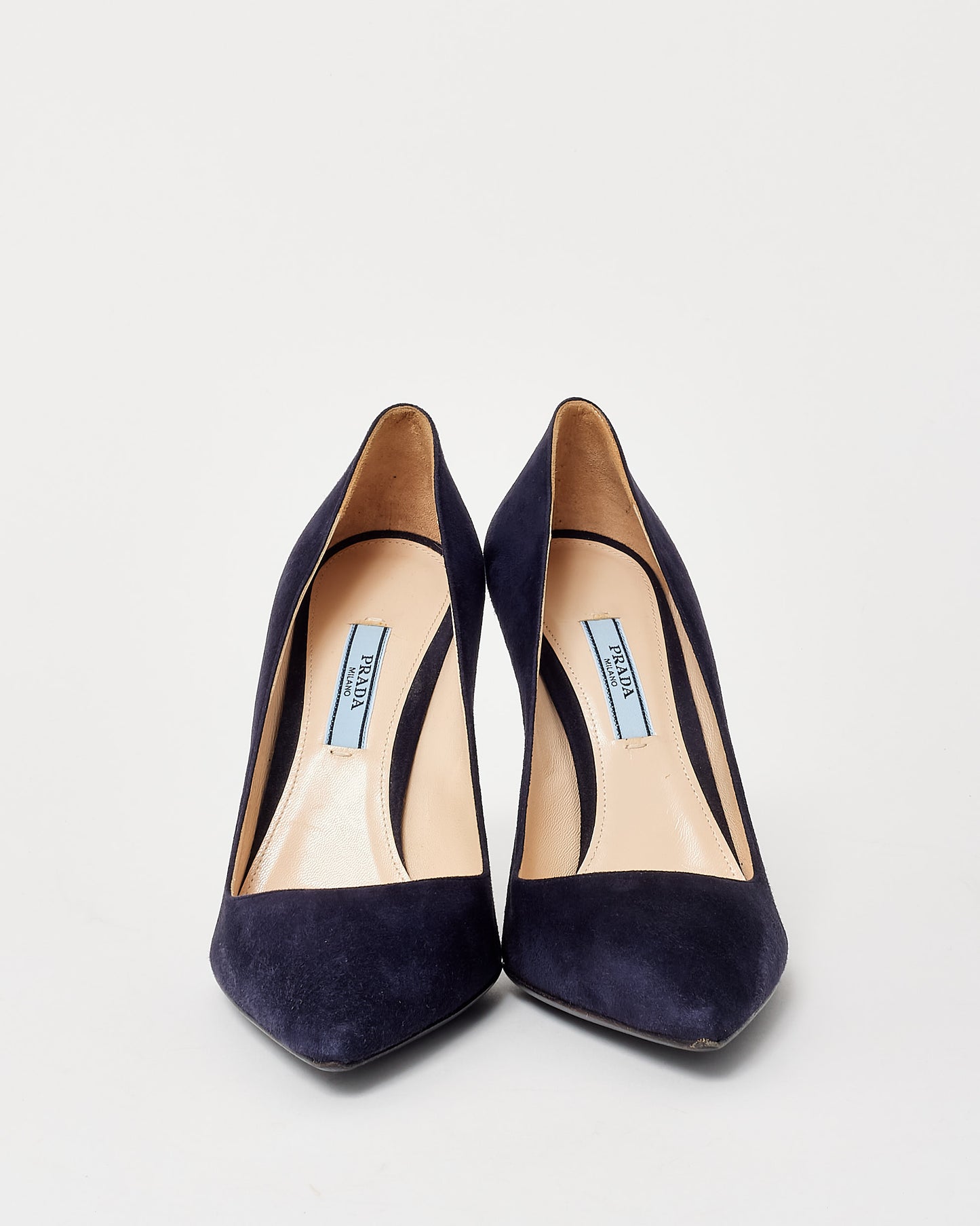 Prada Navy Blue Suede Pumps - 37