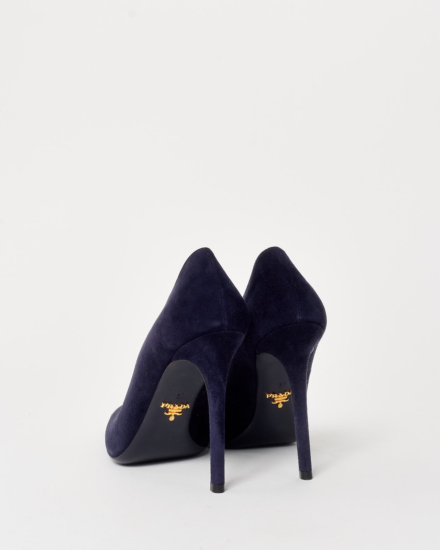 Prada Navy Blue Suede Pumps - 37