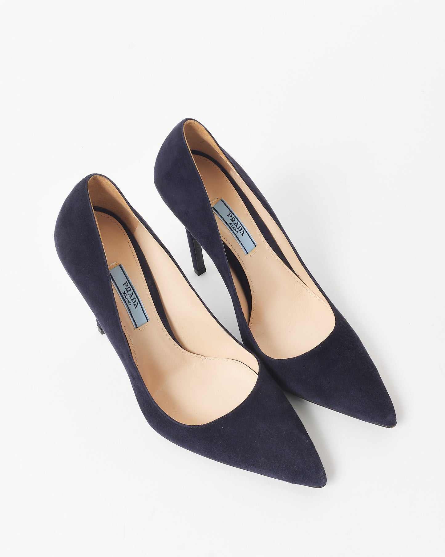 Prada Navy Blue Suede Pumps - 37