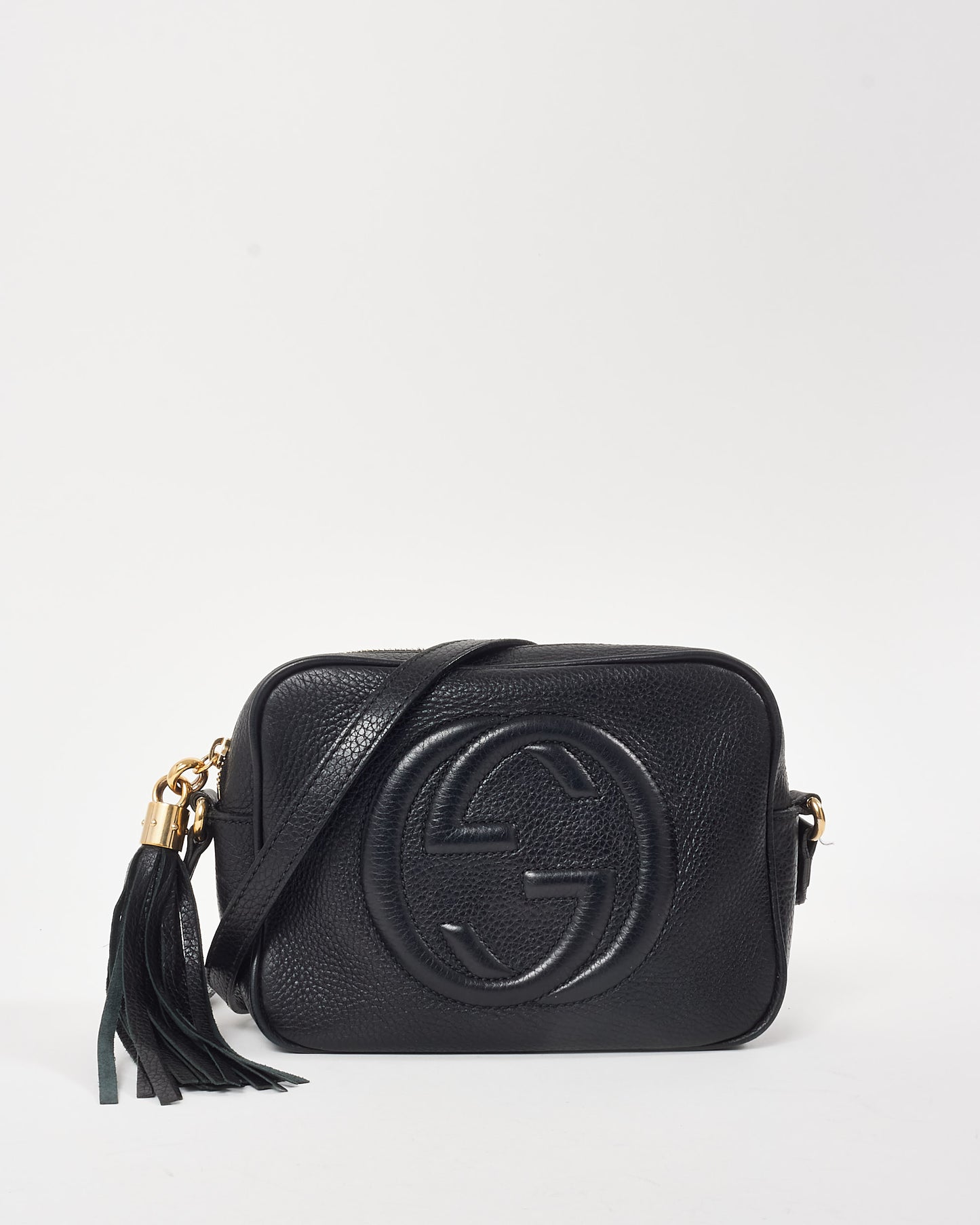 Gucci Black Pebbled Calfskin Leather Soho Disco Bag