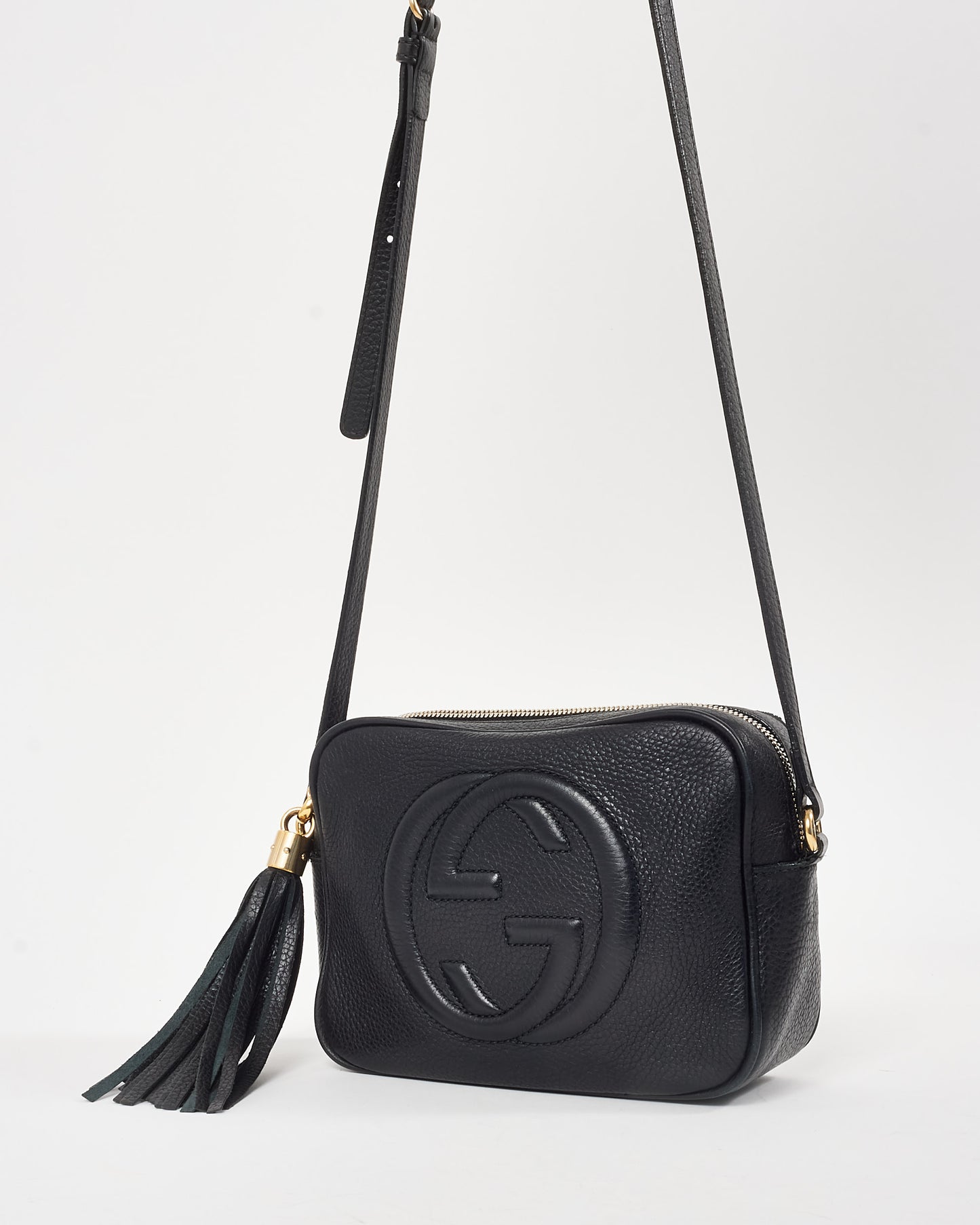 Gucci Black Pebbled Calfskin Leather Soho Disco Bag