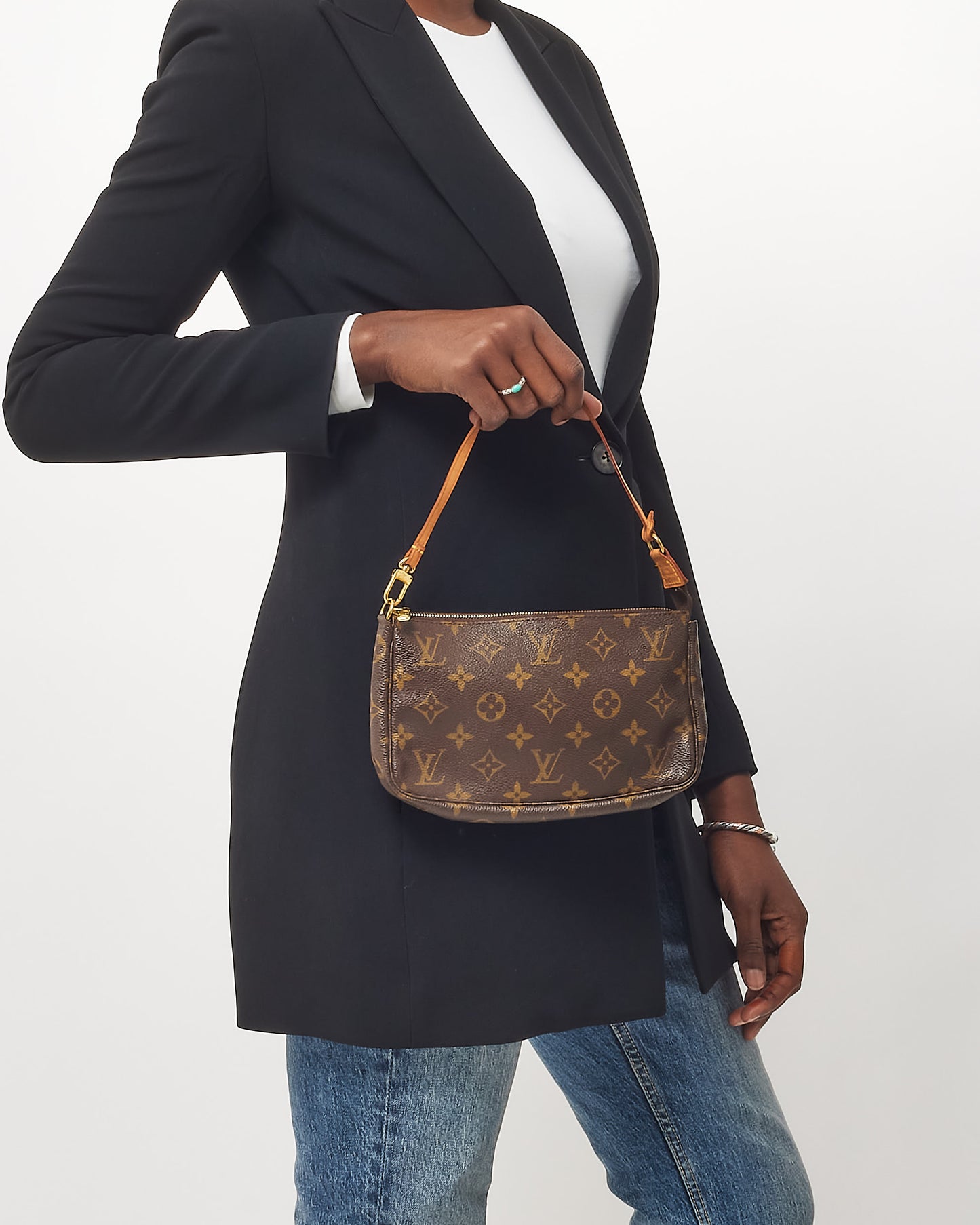 Louis Vuitton Monogram Coated Canvas Pochette Accessoires Shoulder Bag