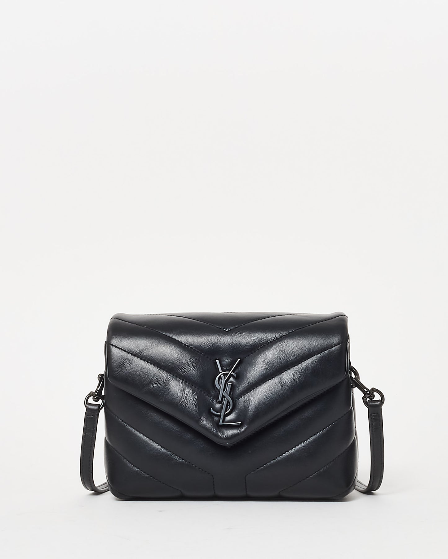 Saint Laurent Black Matelassé Leather Toy Loulou BHW