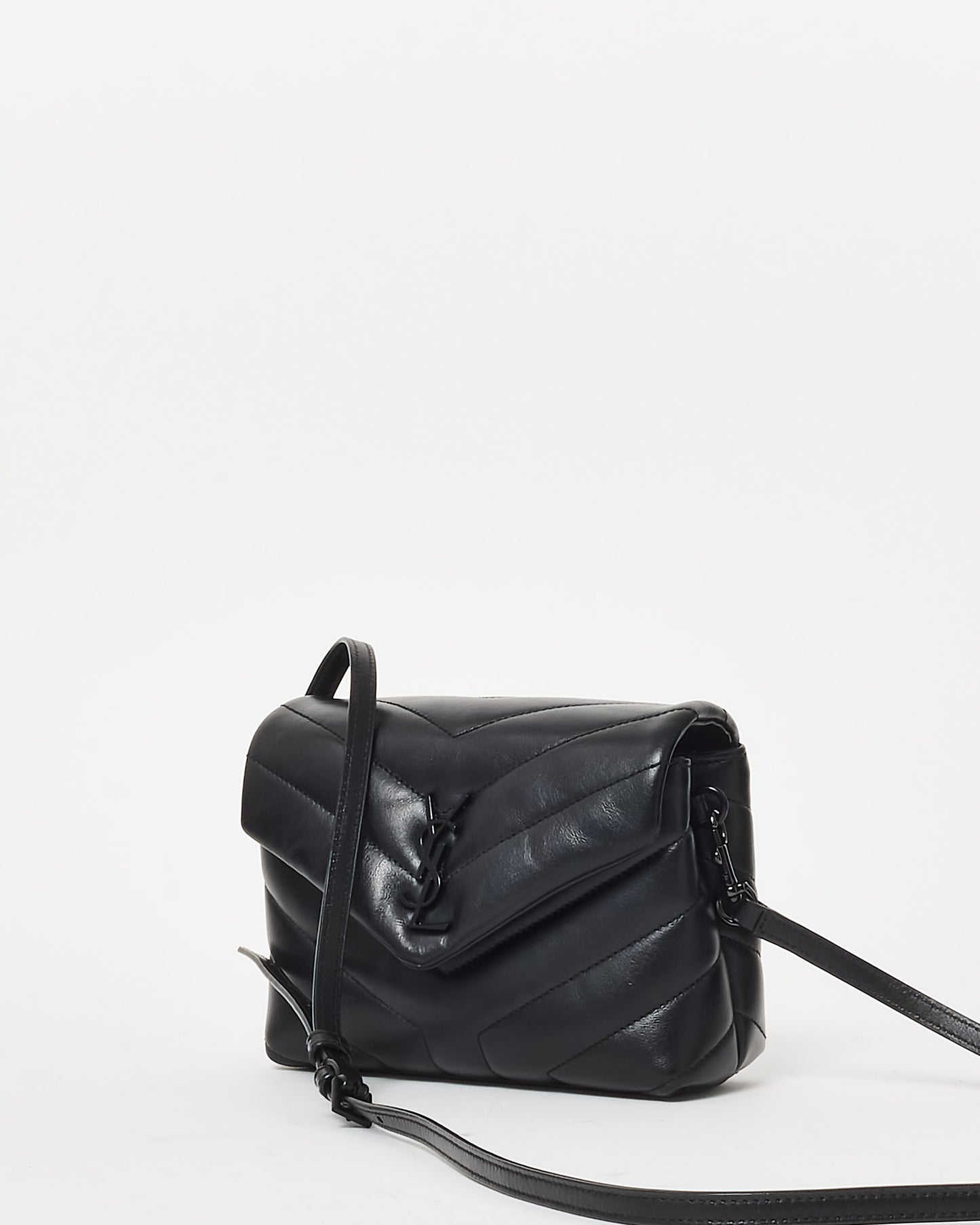 Saint Laurent Black Matelassé Leather Toy Loulou BHW