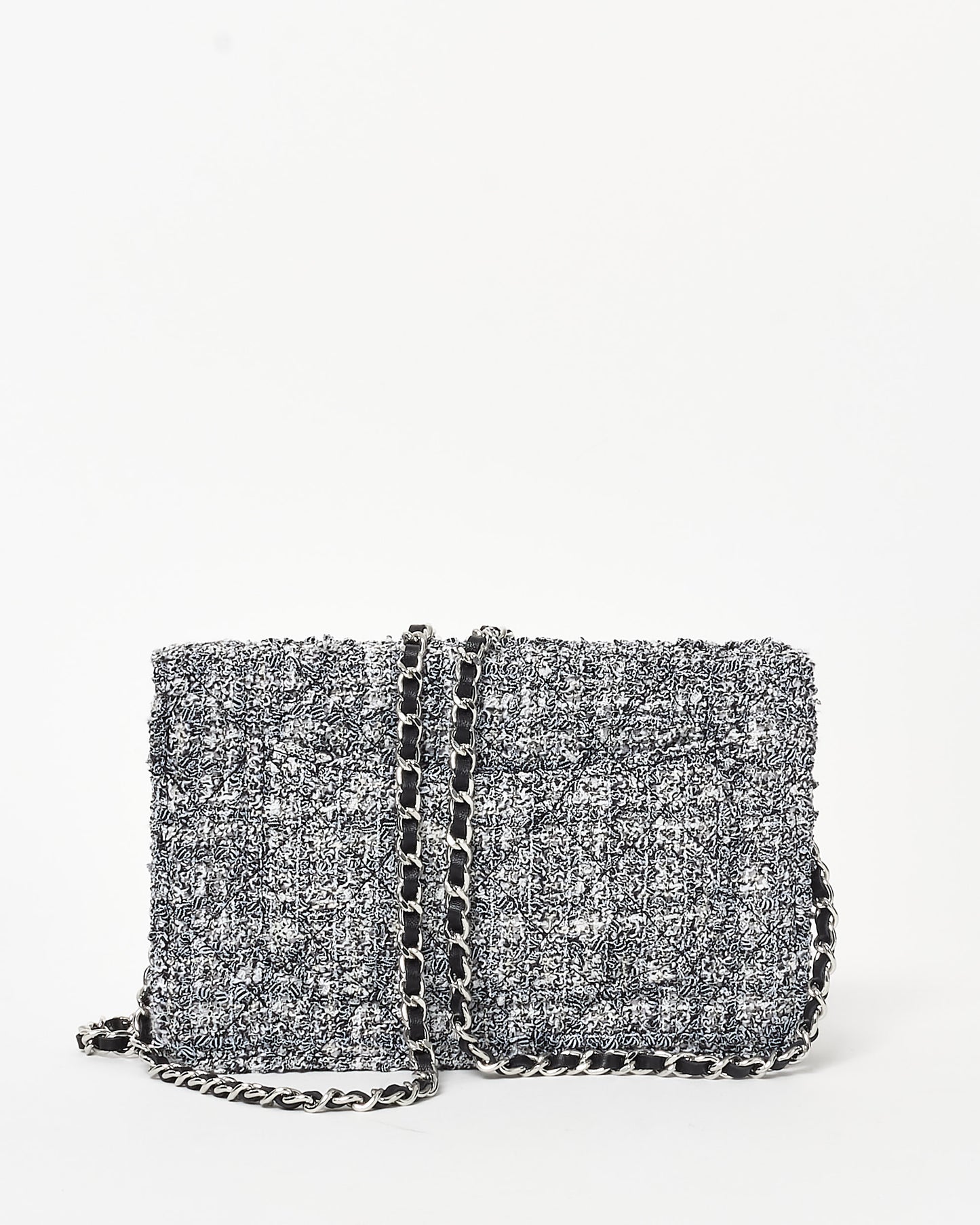 Chanel Black & White Tweed Wallet On Chain SHW