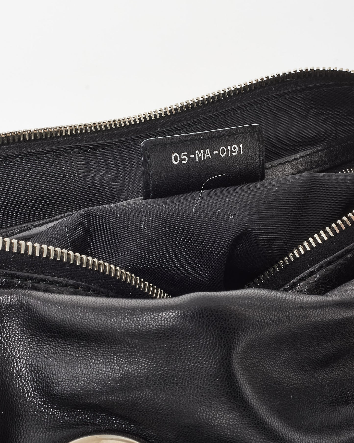 Dior Black Leather Granville Top Handle Bag