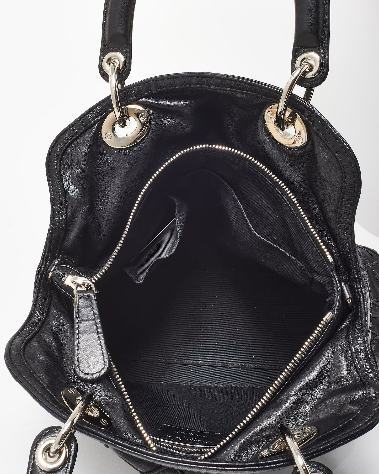 Dior Black Leather Granville Top Handle Bag