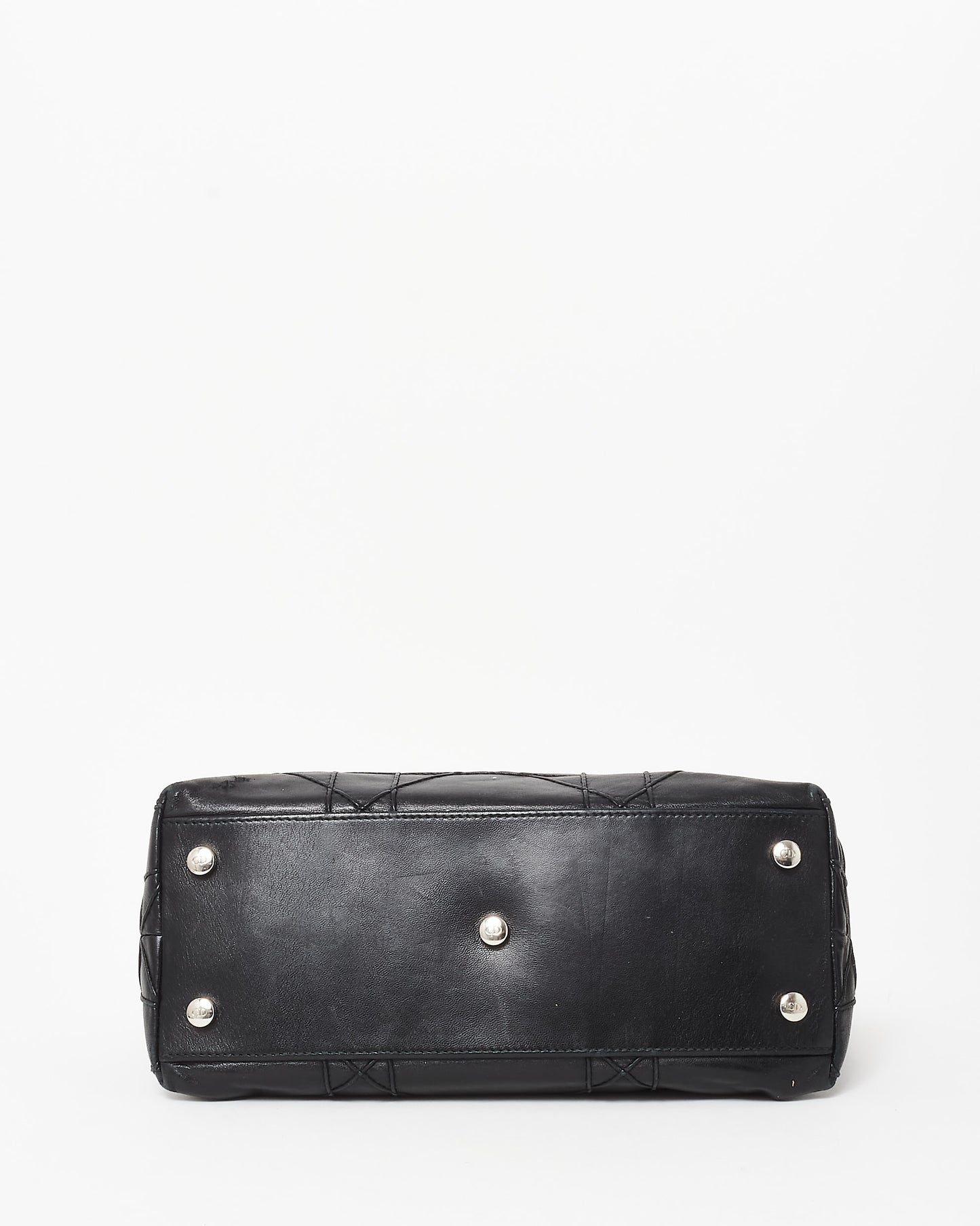 Dior Black Leather Granville Top Handle Bag