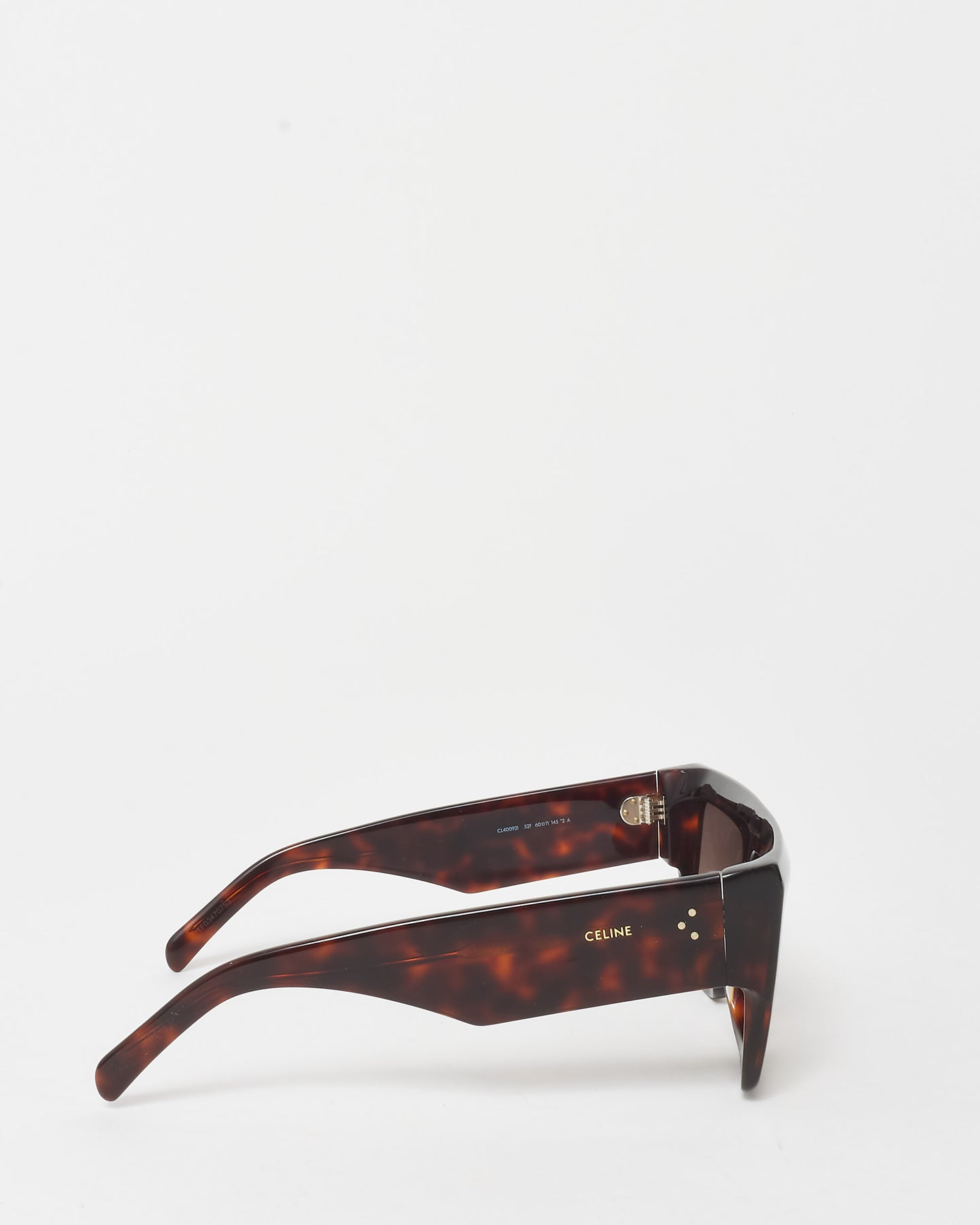 Celine Brown Tortoise Acetate CLA400921 Flat Top Oversized Sunglasses