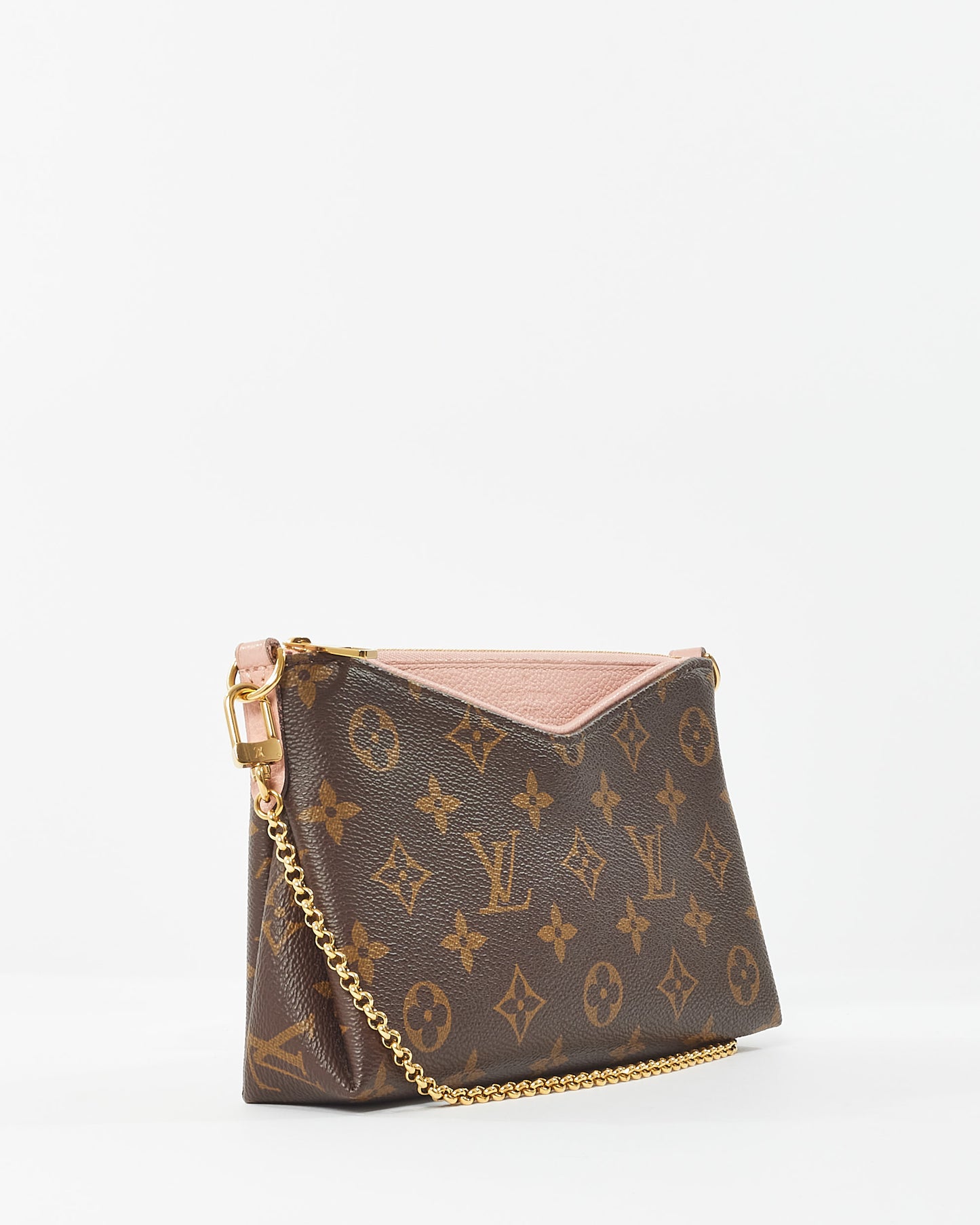 Louis Vuitton Monogram Canvas/ Rose Poudre Pallas Clutch