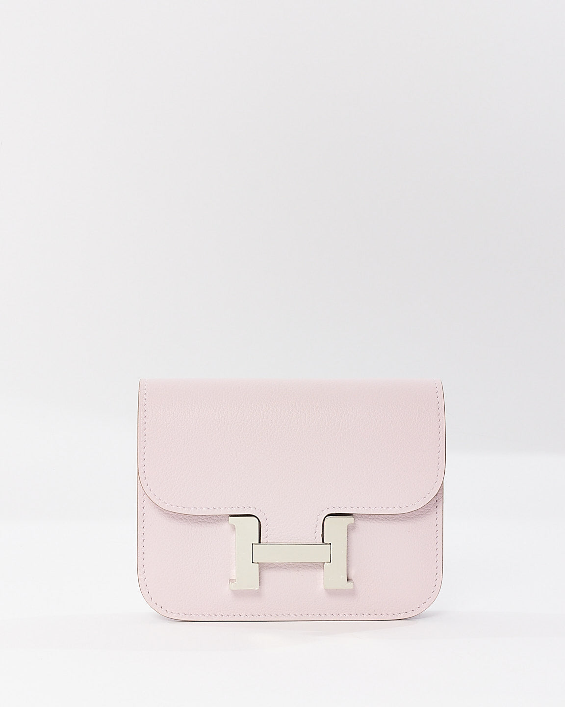 Hermès Light Pink Leather Slim Constance Wallet