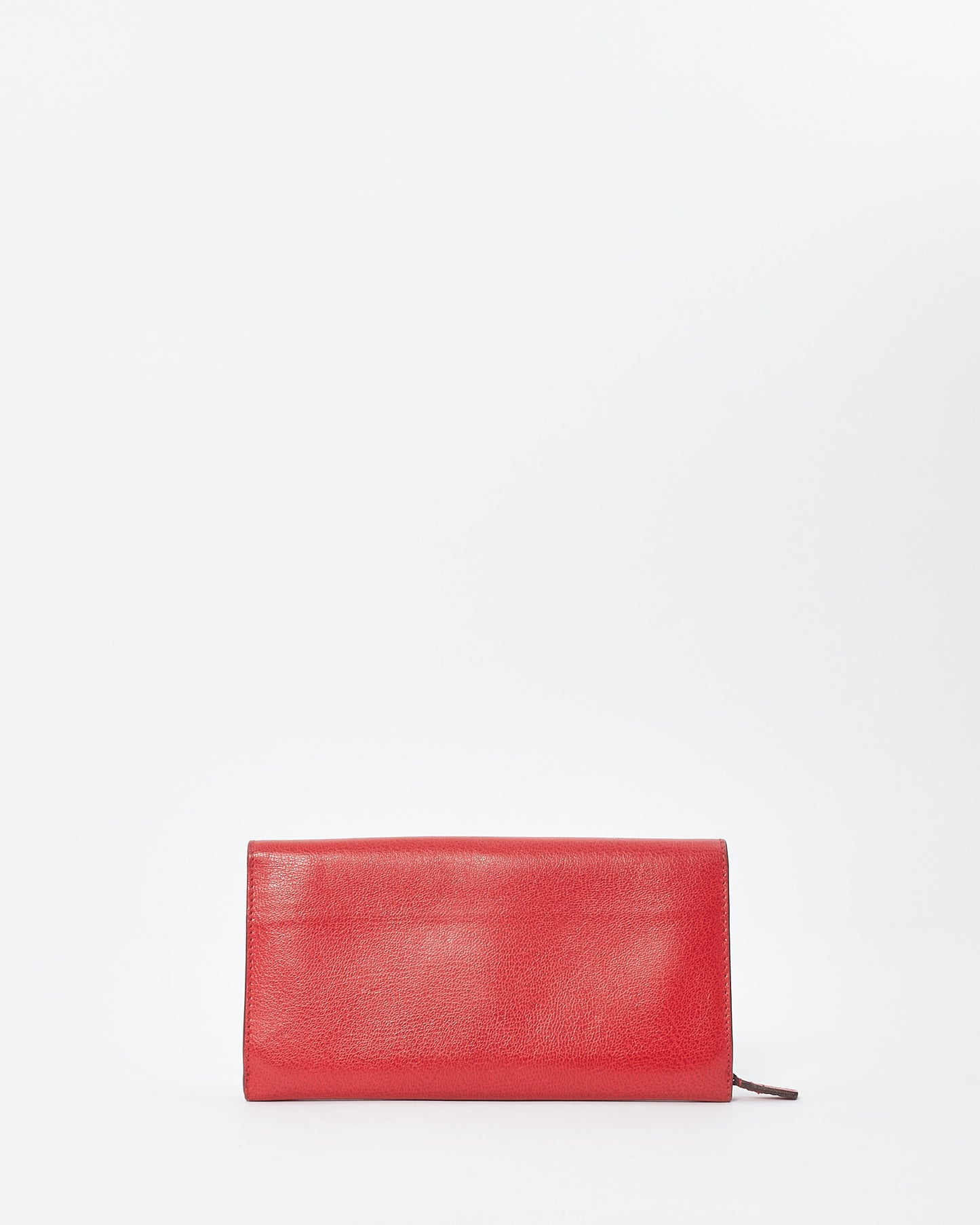 Tom Ford Red Leather Turnlock Natalia Continental Wallet