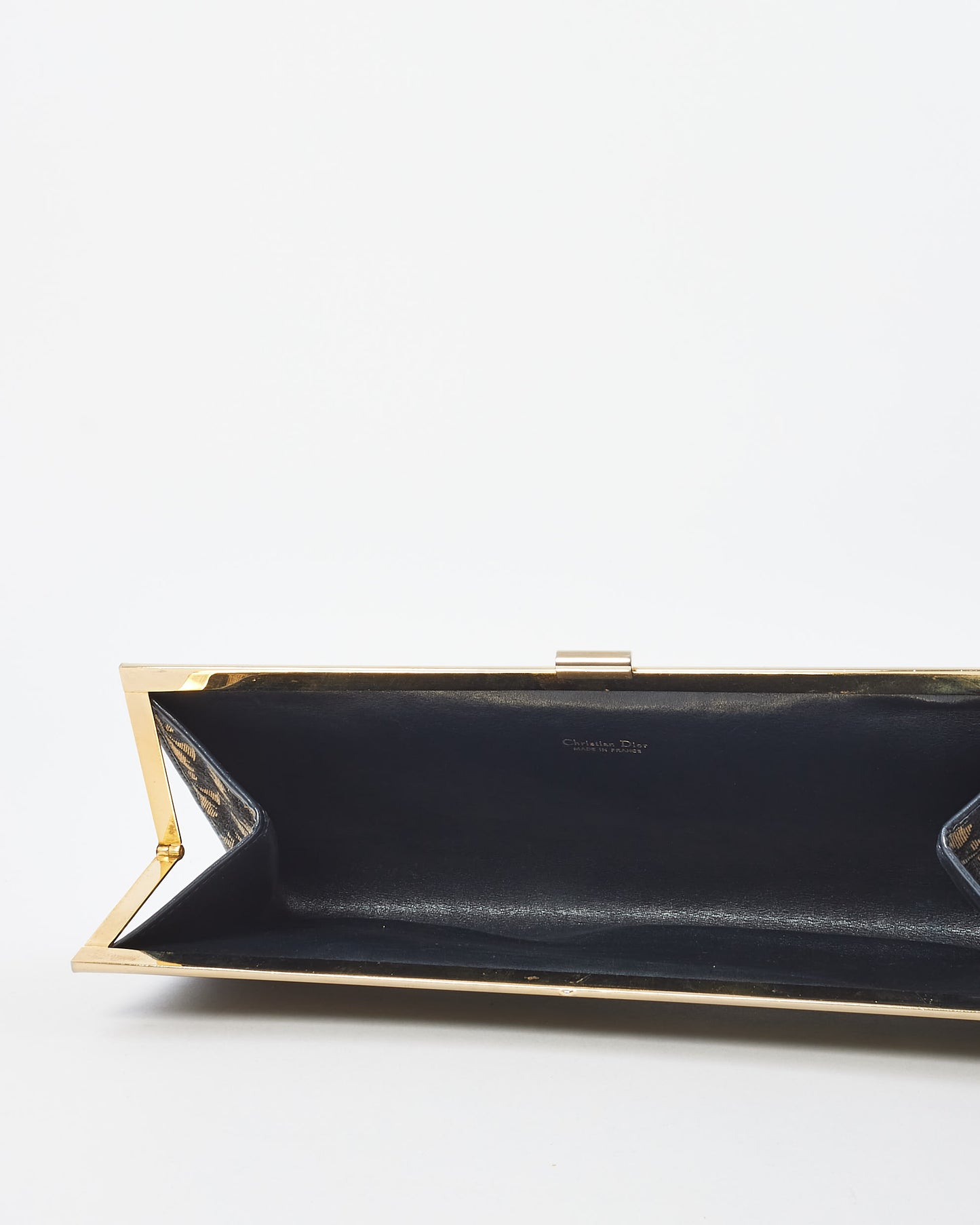 Dior Blue Oblique Canvas Vintage Clutch