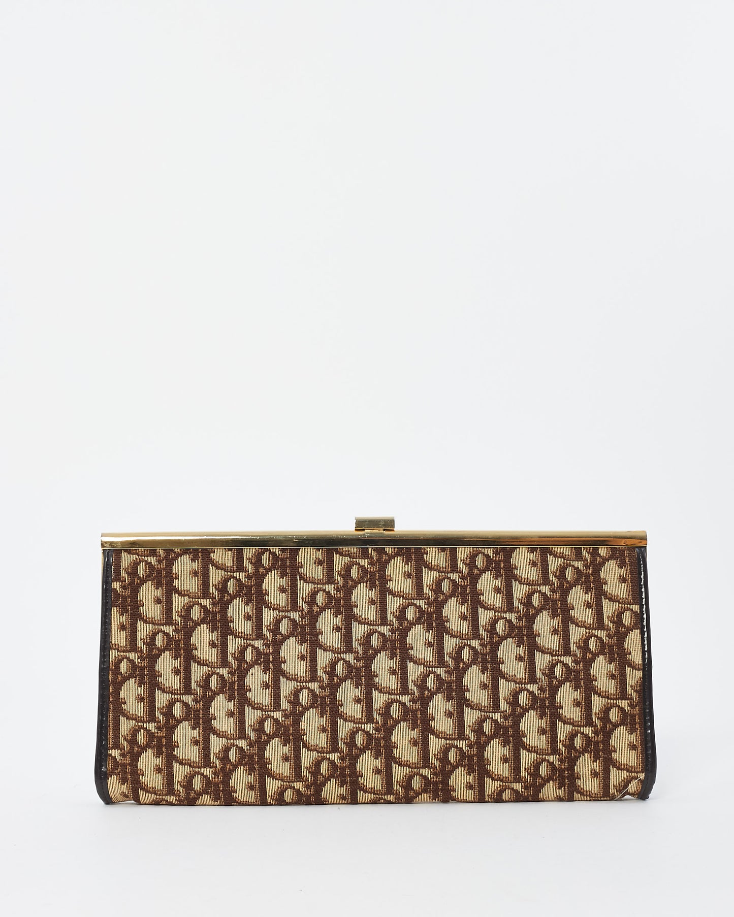 Dior Brown Oblique Canvas Vintage Clutch