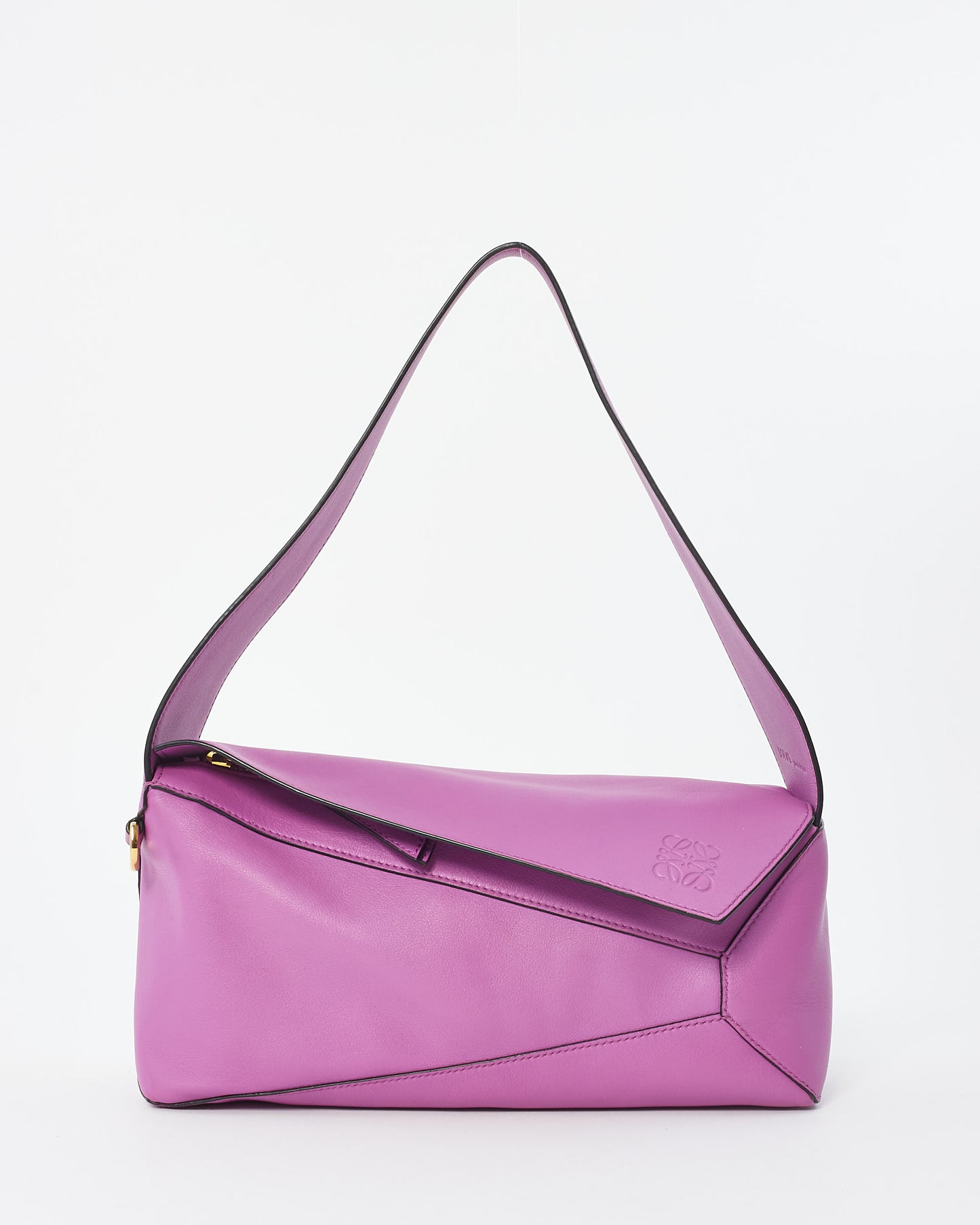 Loewe Fuchsia Leather Puzzle Hobo Shoulder Bag