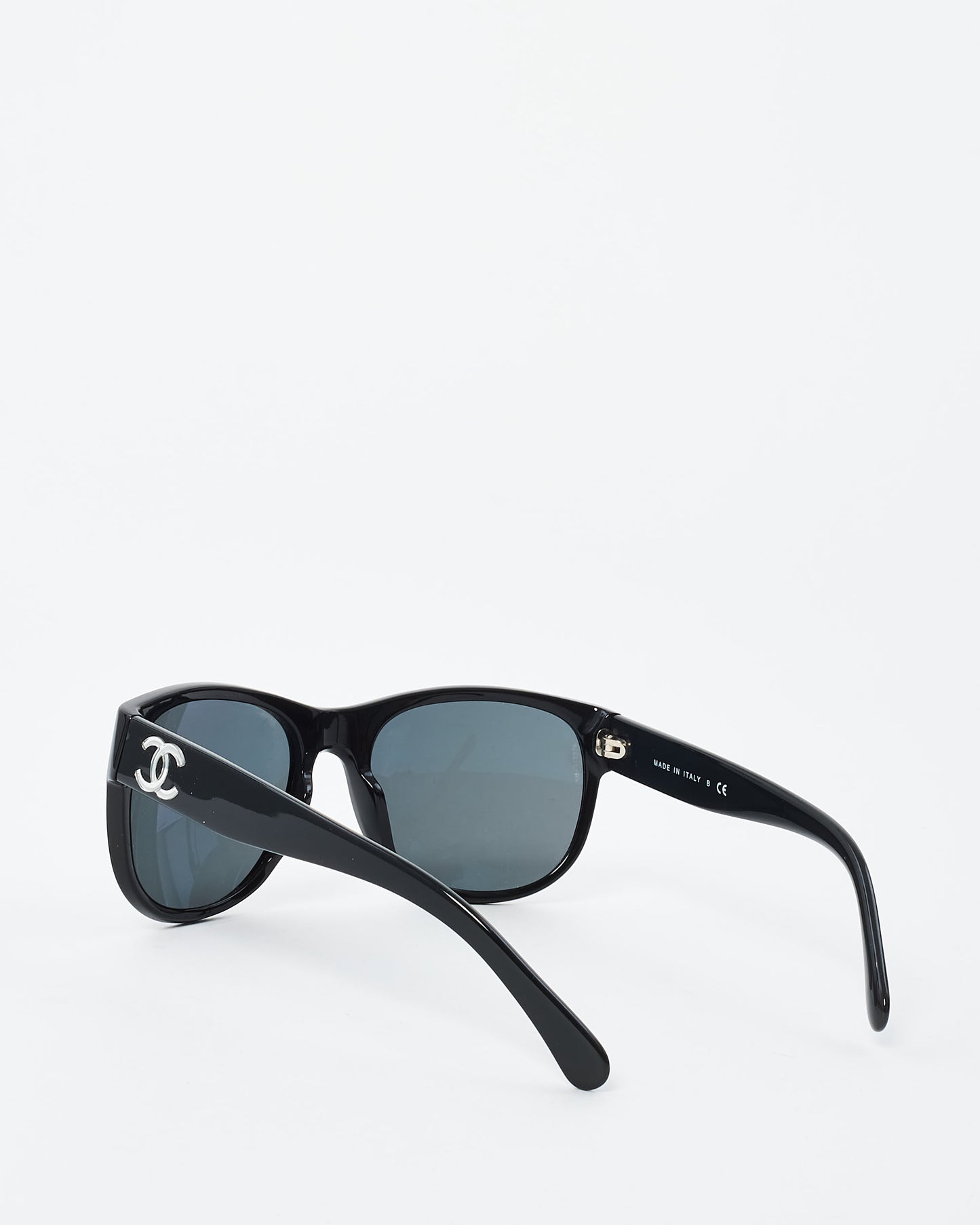 Chanel Black Acetate C.501/3F Oversized Logo Sunglasses