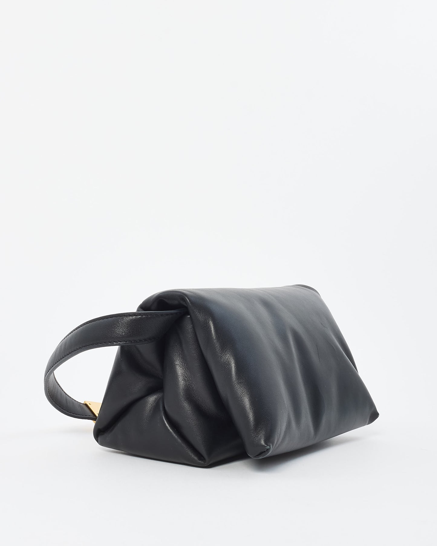 Marni Black Puffer Leather Small Prisma Shoulder Bag