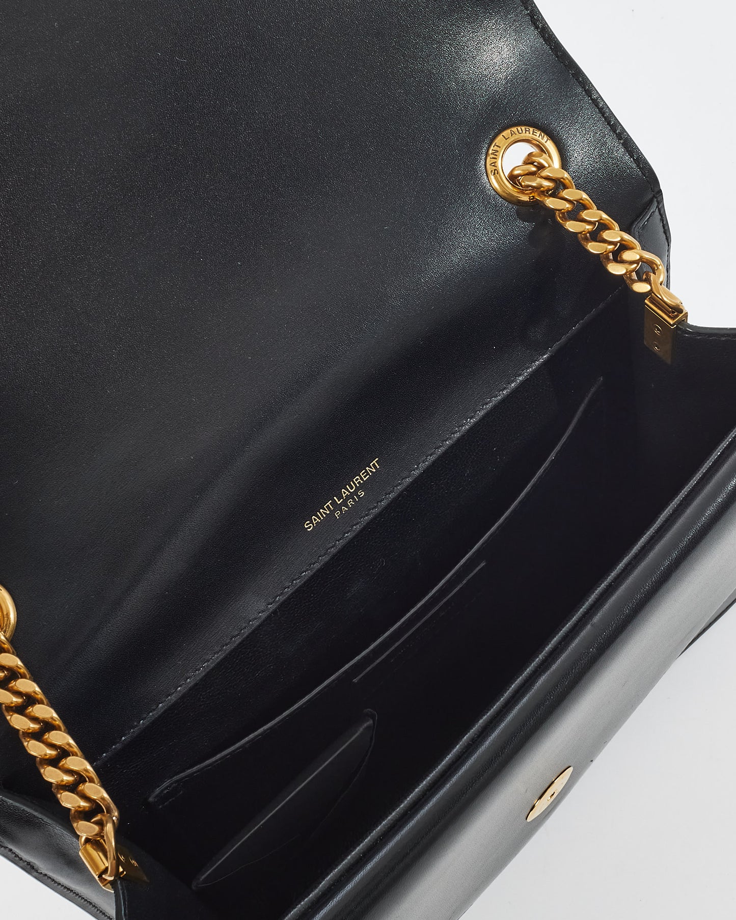 Saint Laurent Black Smooth Calfskin Leather Medium Sulpice Shoulder Bag