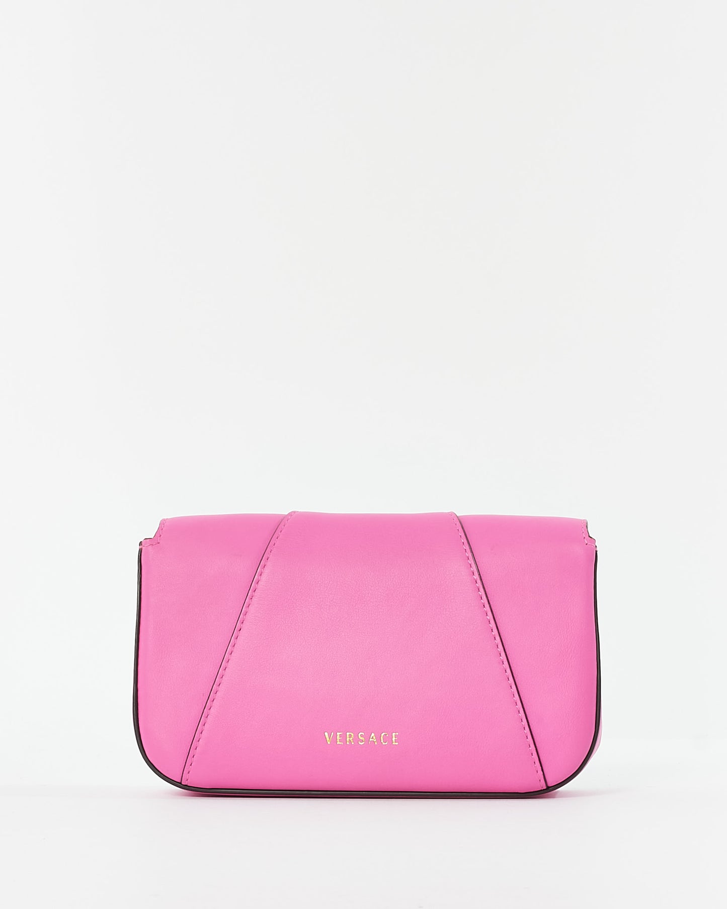 Versace Pink Leather Virtus Crossbody Bag