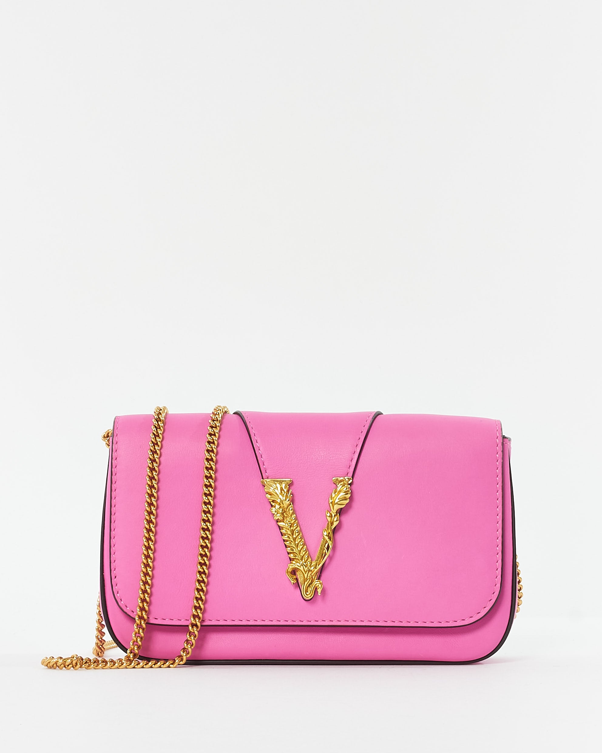 Buy Versace Pink Leather Virtus Crossbody Bag - Authenticated Pre-Owned |  RETYCHE