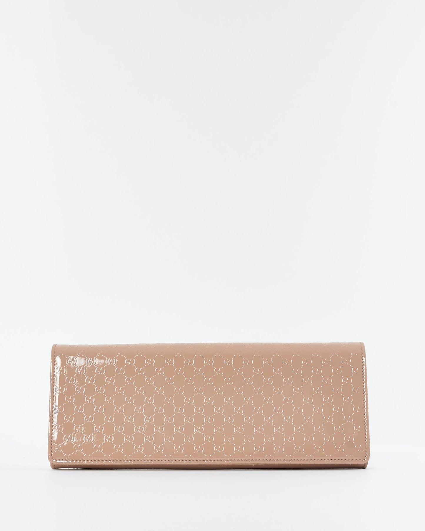 Gucci Blush Guccissima Patent Leather Broadway Clutch