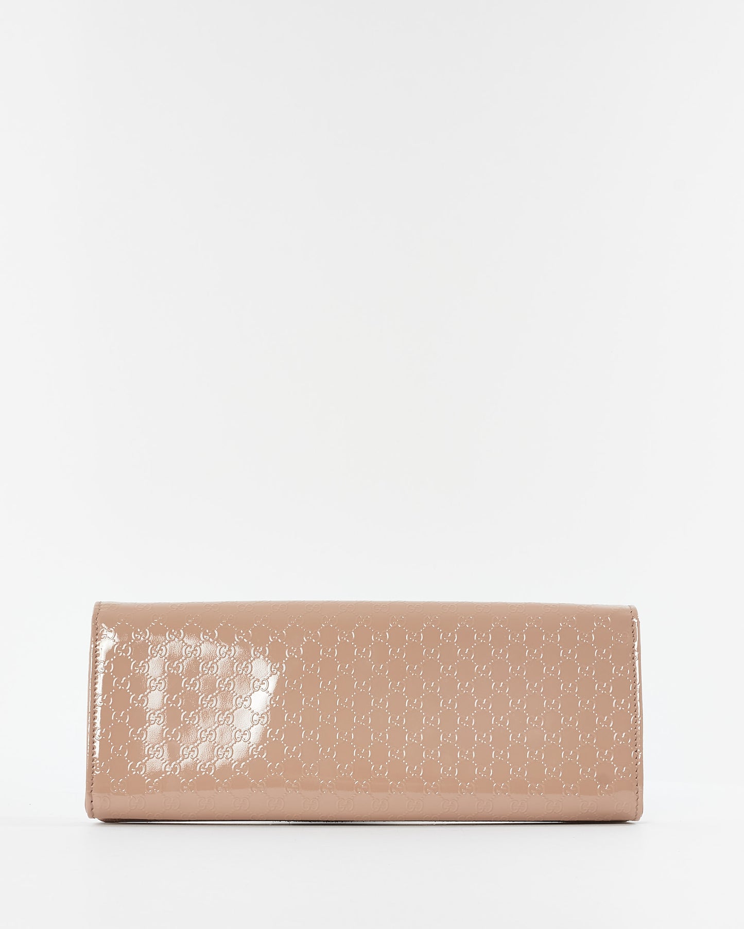 Gucci Blush Guccissima Patent Leather Broadway Clutch