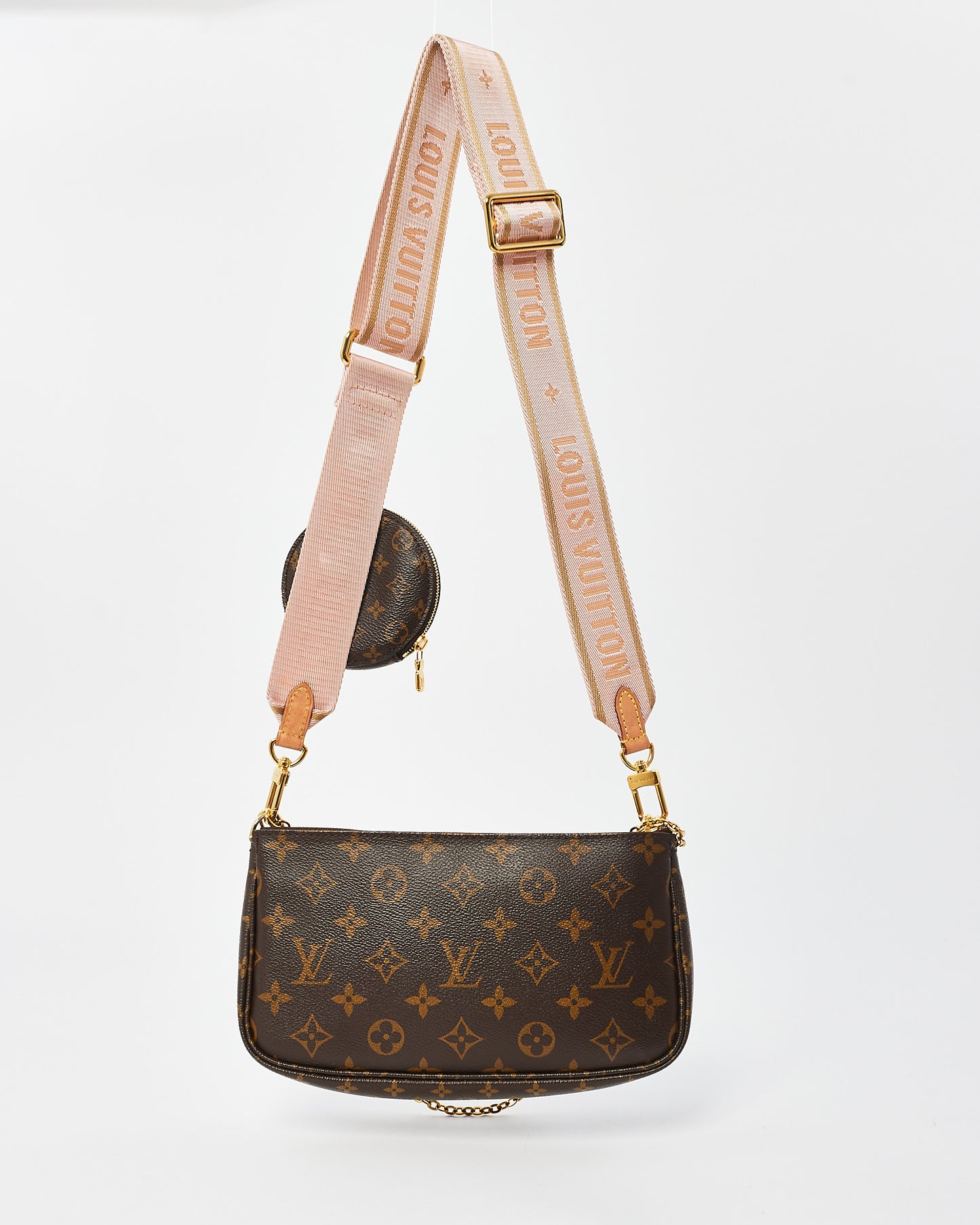 Louis Vuitton Monogram Canvas & Light Pink Multi Pochette Accessoires