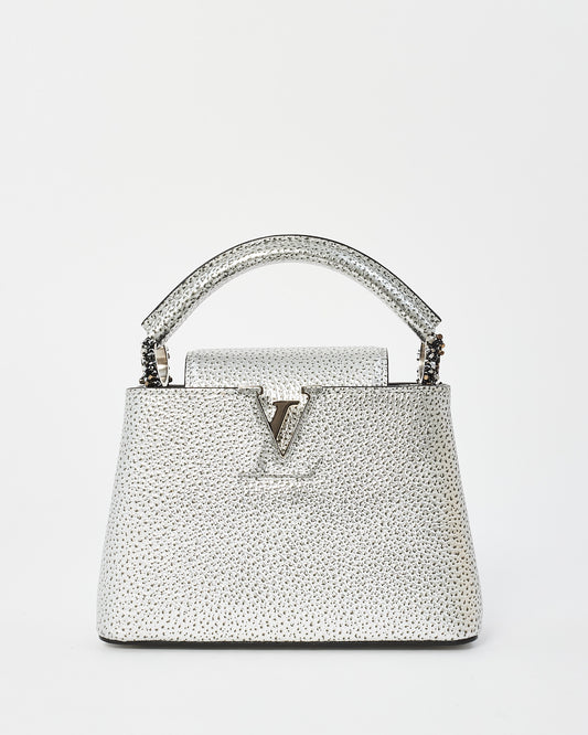 Louis Vuitton Metallic Silver 2018 Limited Edition Mini Capucines Bag