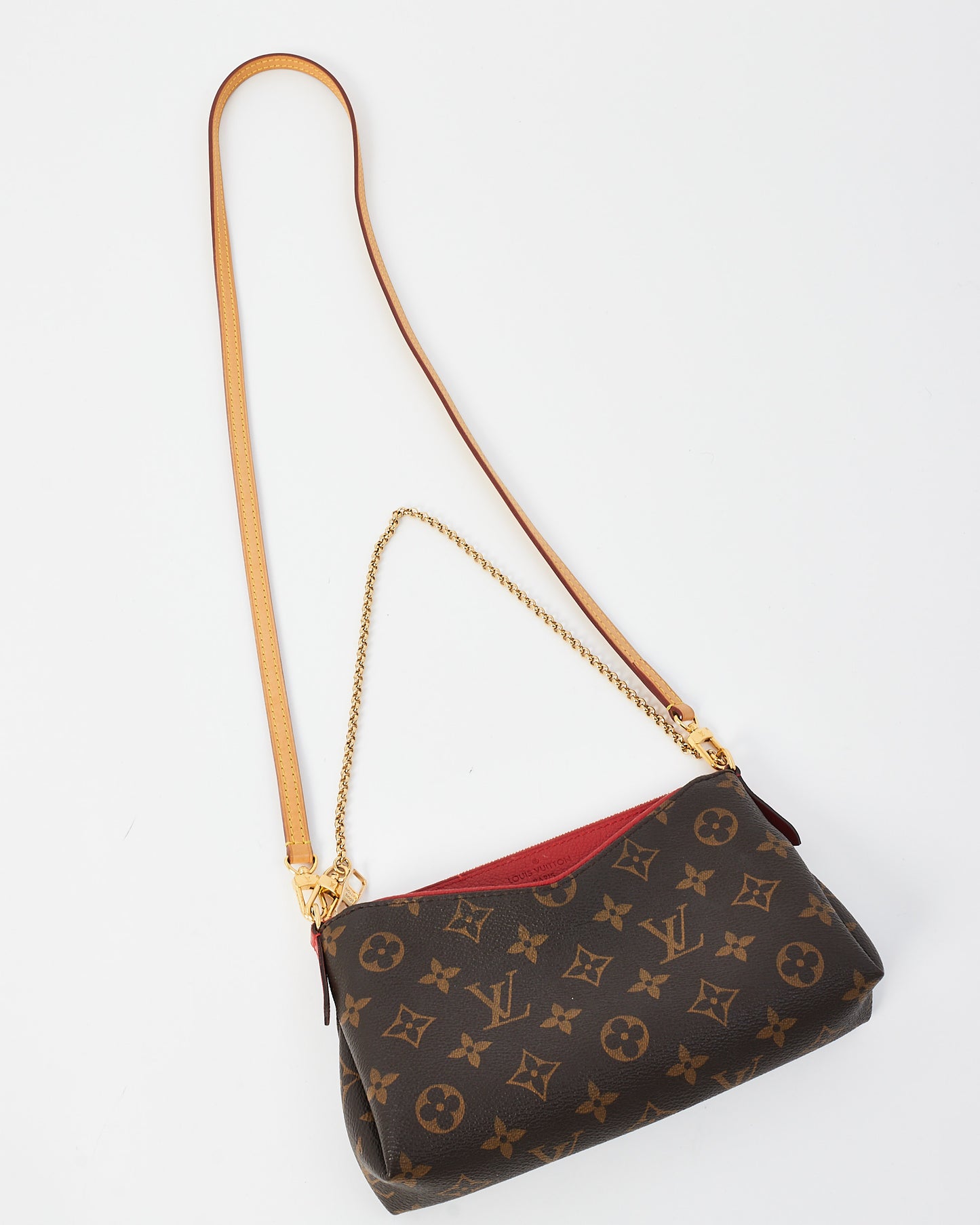 Louis Vuitton Red Monogram Canvas Pallas Crossbody Bag