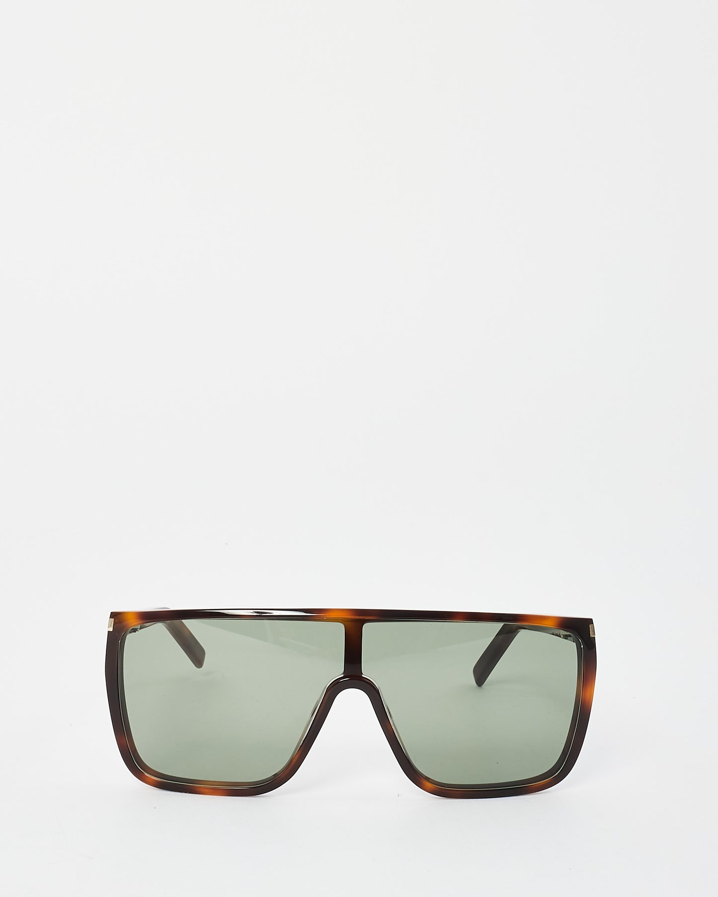 Saint Laurent Tortoise SL 364 MASK ACE Flat Top Oversized Sunglasses