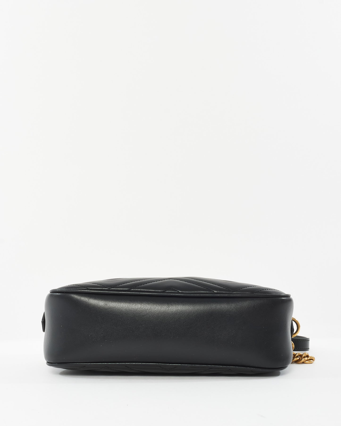 Gucci Black Leather GG Marmont Small Crossbody Bag