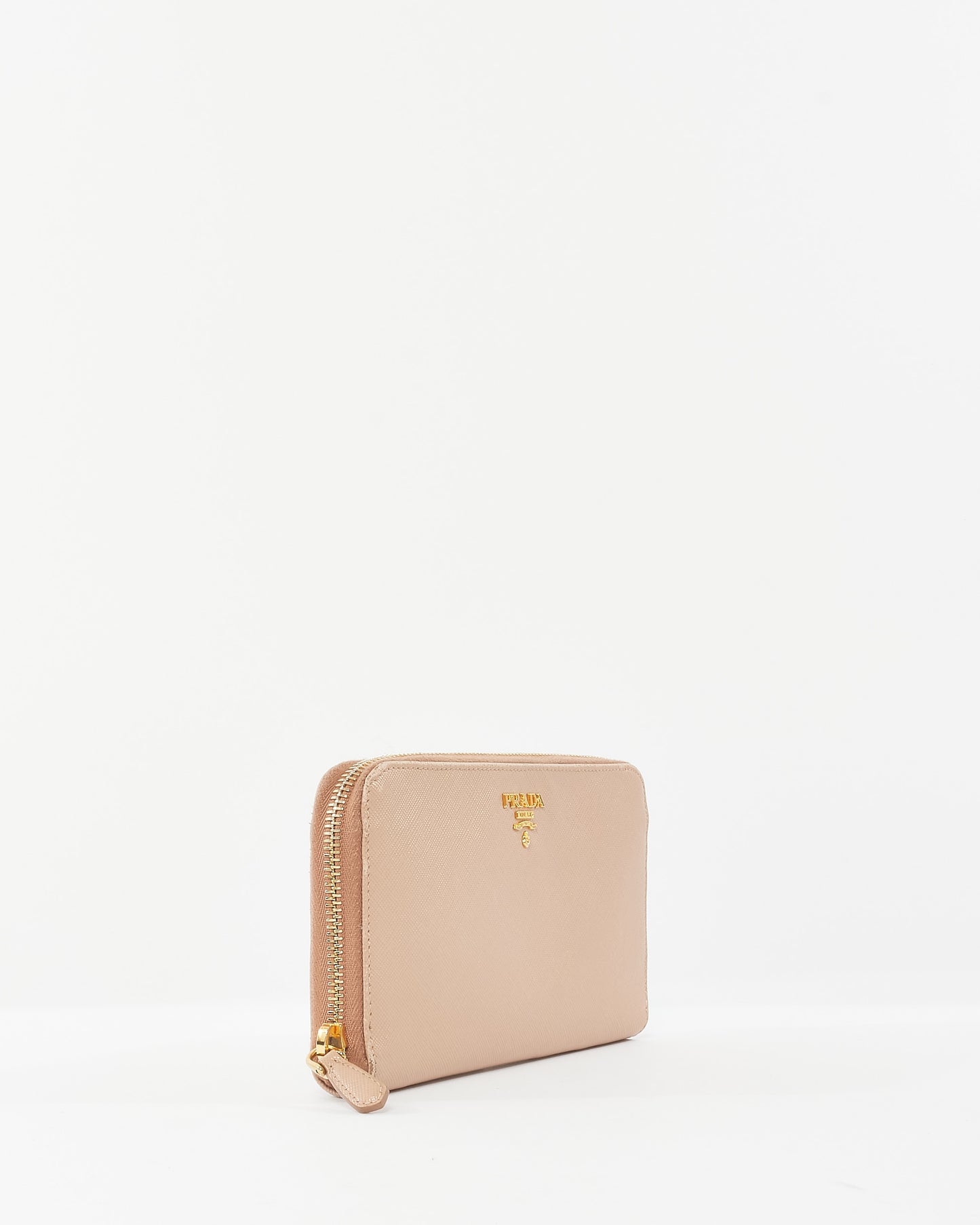 Prada Blush Saffiano Leather Long Zip Wallet