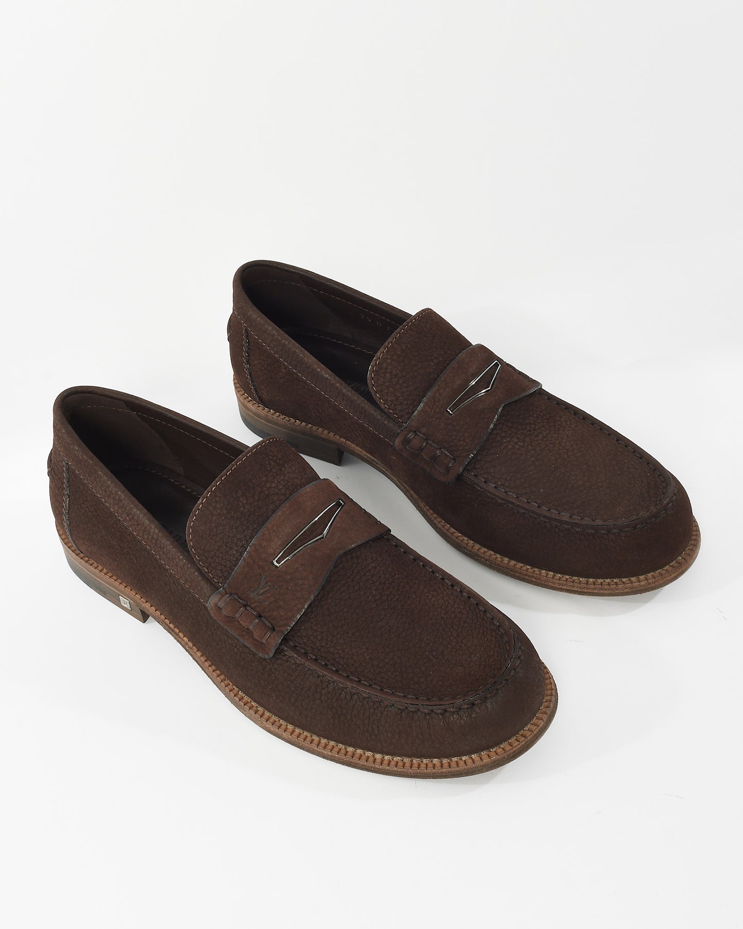 Louis Vuitton Brown Suede Loafers - 7.5MEN