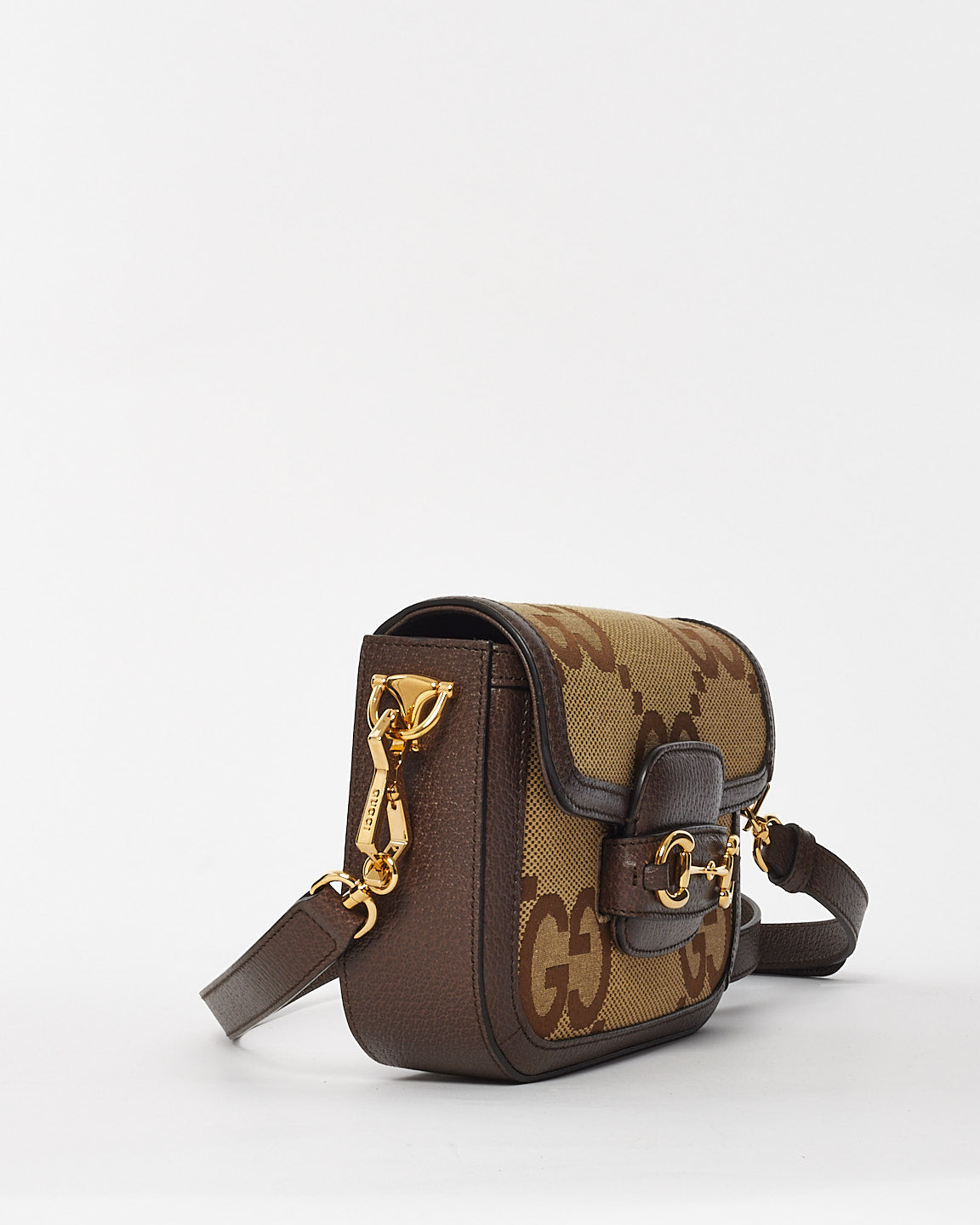 Gucci Brown Jumbo GG Horsebit 1955 Mini Bag