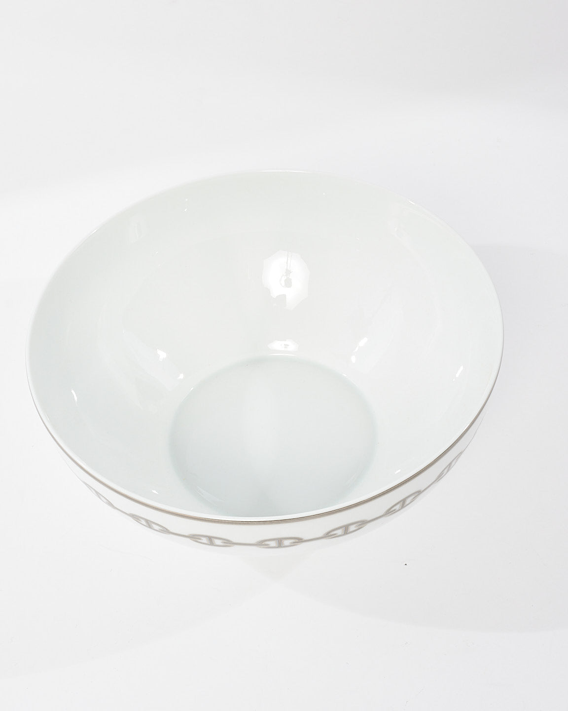 Hermès White & Silver Chaine D'Ancre Bowl