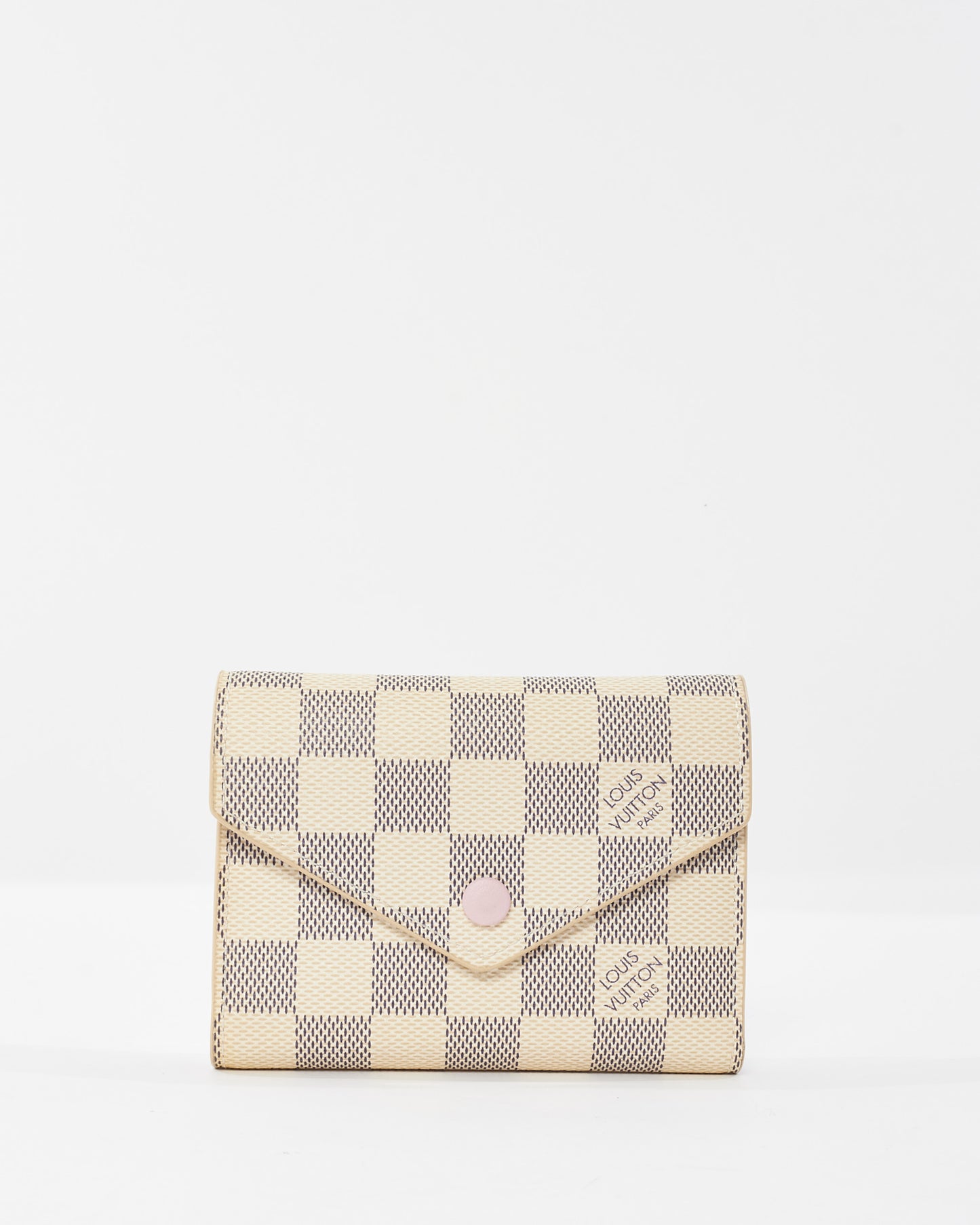 Louis Vuitton Damier Azur Coated Canvas Rose Ballerine Victorine Wallet