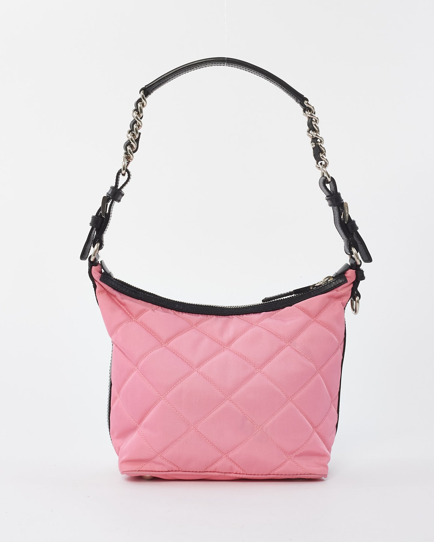 Prada Pink Quilted Nylon Vintage Shoulder Bag