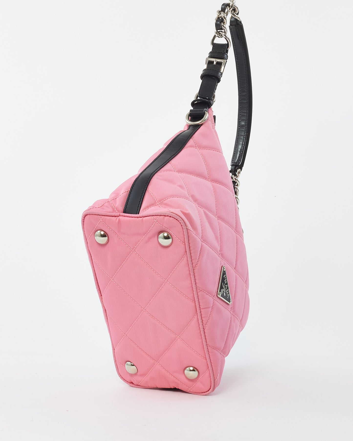 Prada Pink Quilted Nylon Vintage Shoulder Bag