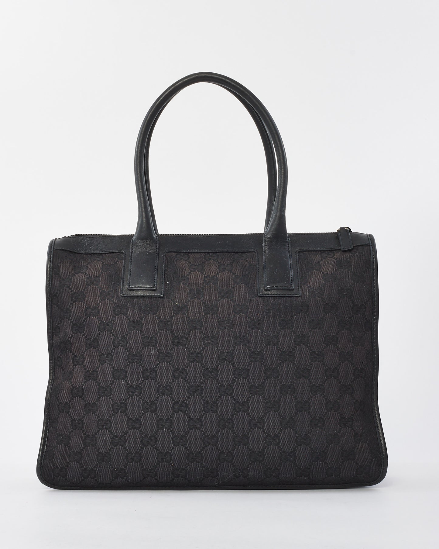 Gucci Vintage Brown GG Monogram Canvas Front Pocket Tote Bag