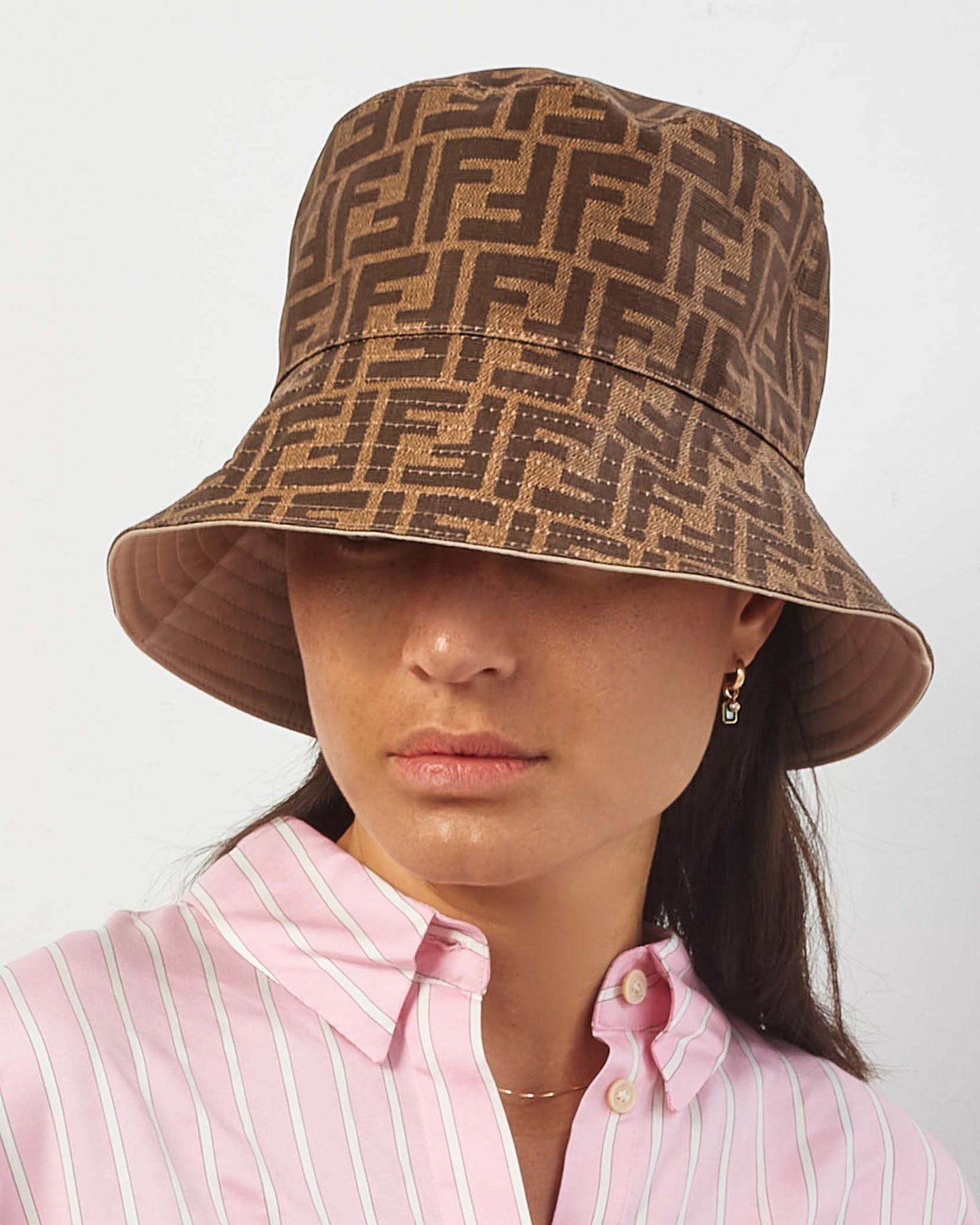 Fendi Zucca Print Canvas Bucket Hat - 58CM