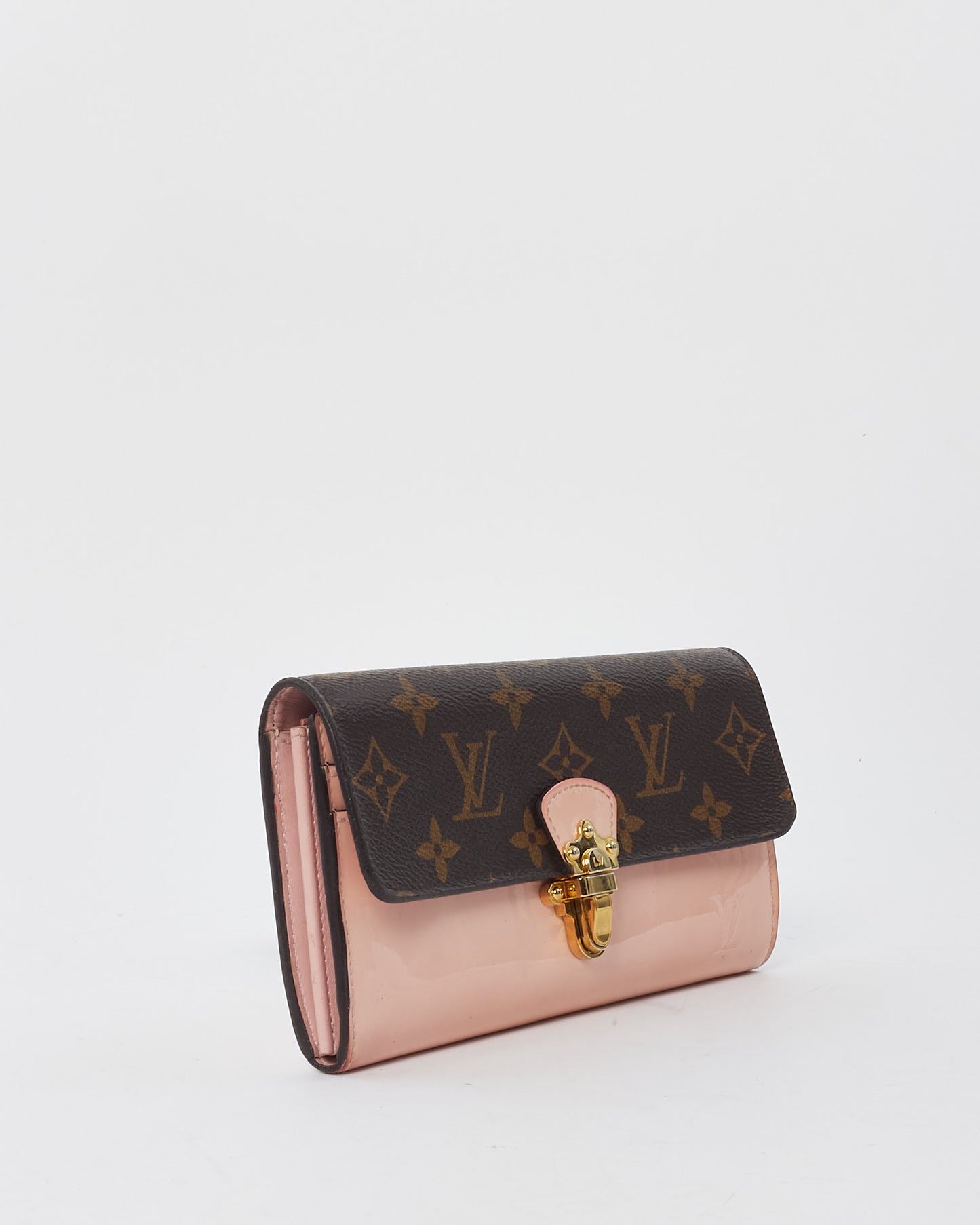 Louis Vuitton Monogram Canvas & Pink Patent Leather Cherrywood Wallet