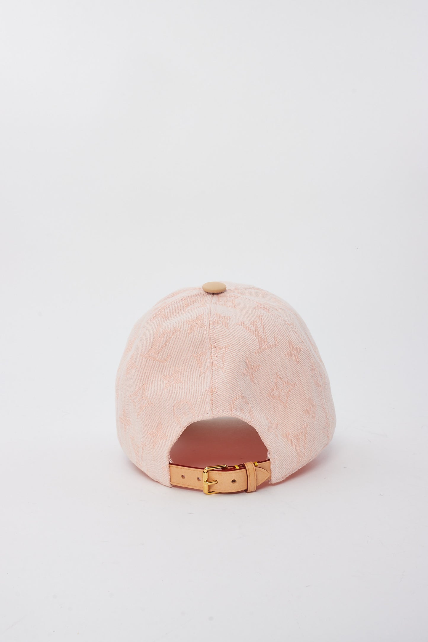 Louis Vuitton Pink Cotton Monogram LV First Baseball Cap