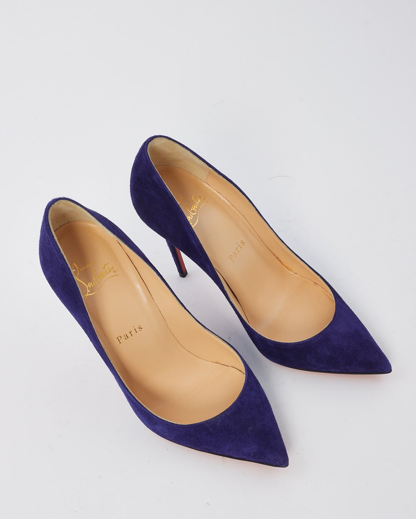 Christian Louboutin Purple Suede Pigalle Follies Pumps - 36.5