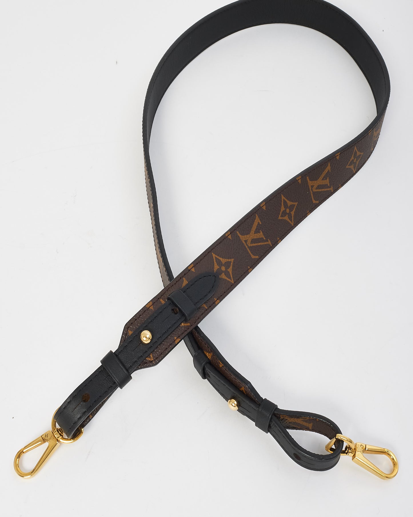 Louis Vuitton Black & Monogram Canvas Thick Bandoulière Strap