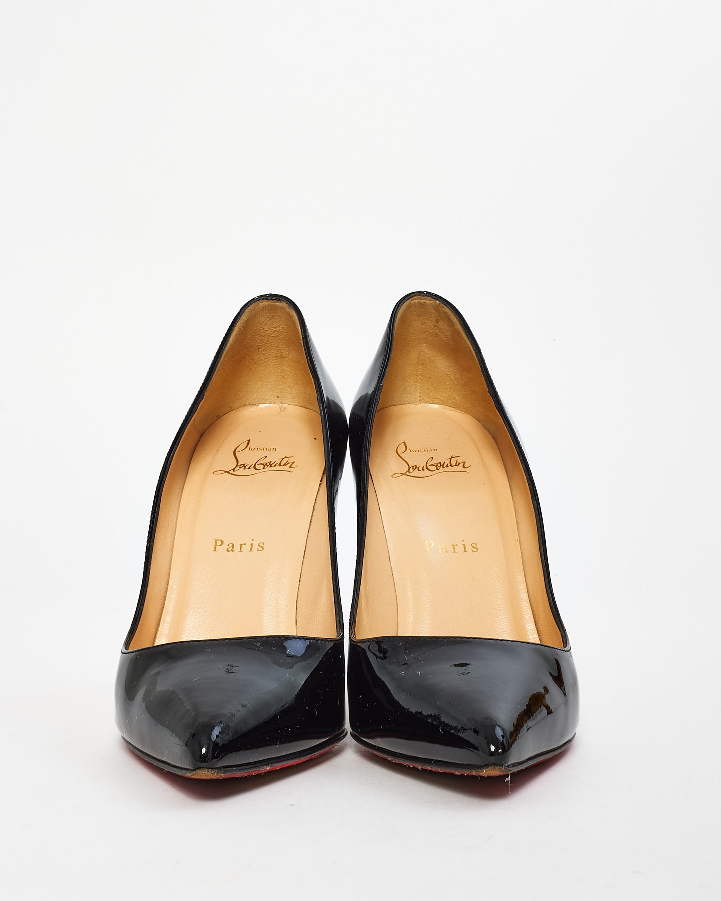 Christian Louboutin Black Patent Leather Pigalle 100 MM Pumps - 38