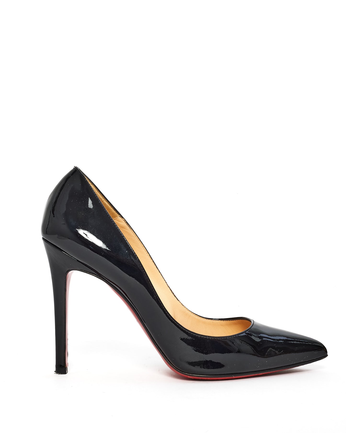 Christian Louboutin Black Patent Leather Pigalle 100 MM Pumps - 38