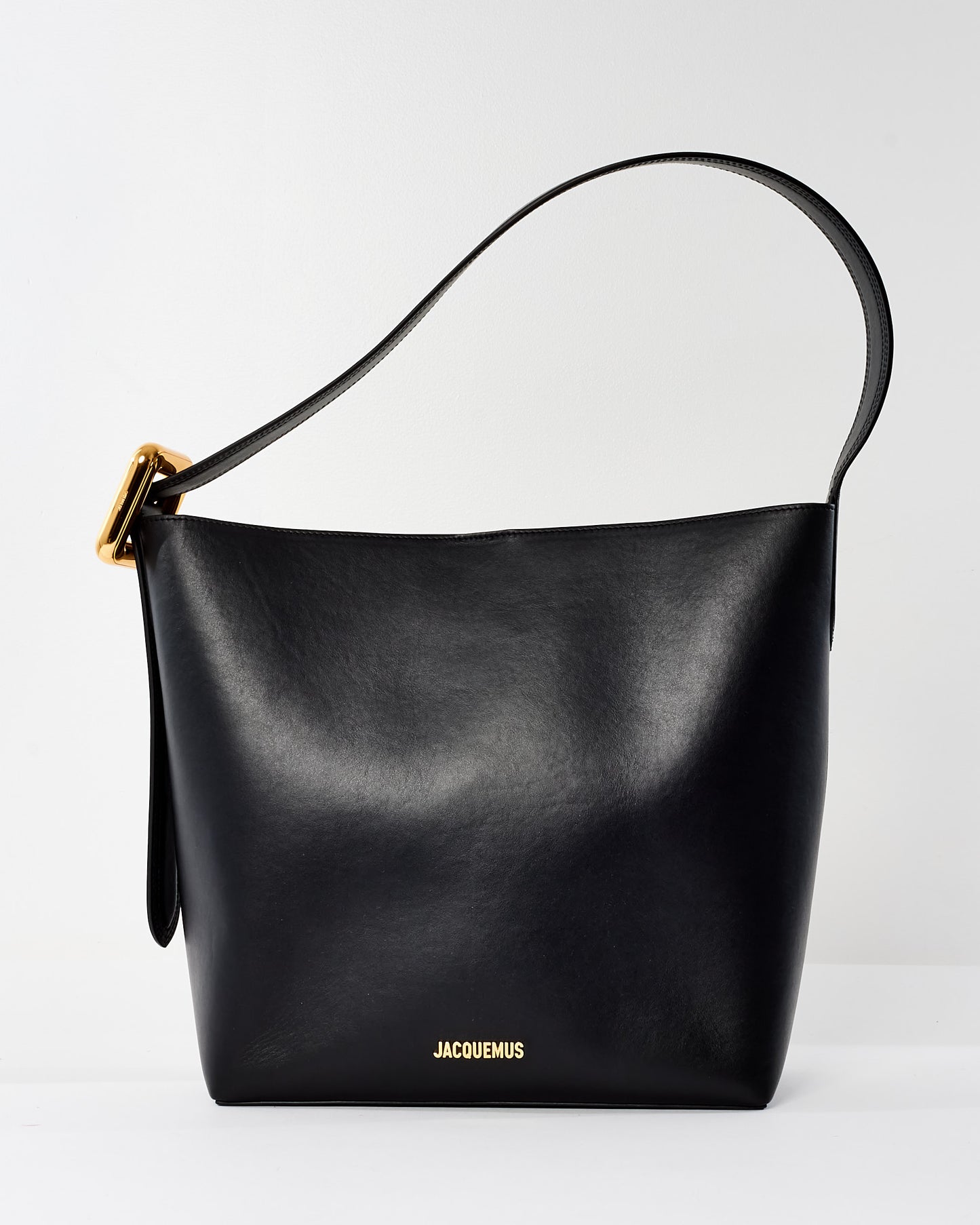 Jacquemus Black Leather Le Regalo Bucket Bag