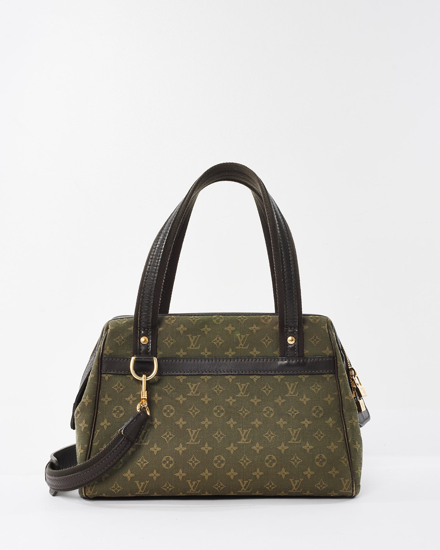 Louis Vuitton Green & Beige Monogram Mini Lin Canvas Josephine Bag with/ Strap