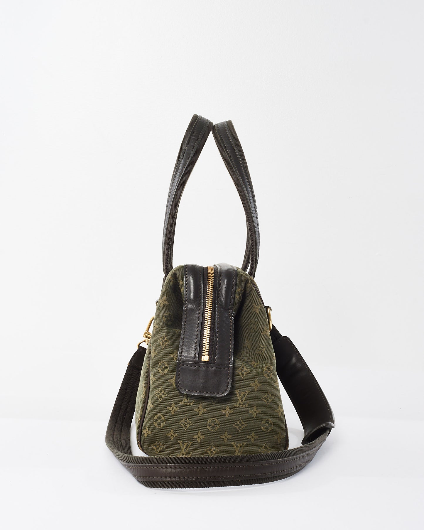 Louis Vuitton Green & Beige Monogram Mini Lin Canvas Josephine Bag with/ Strap