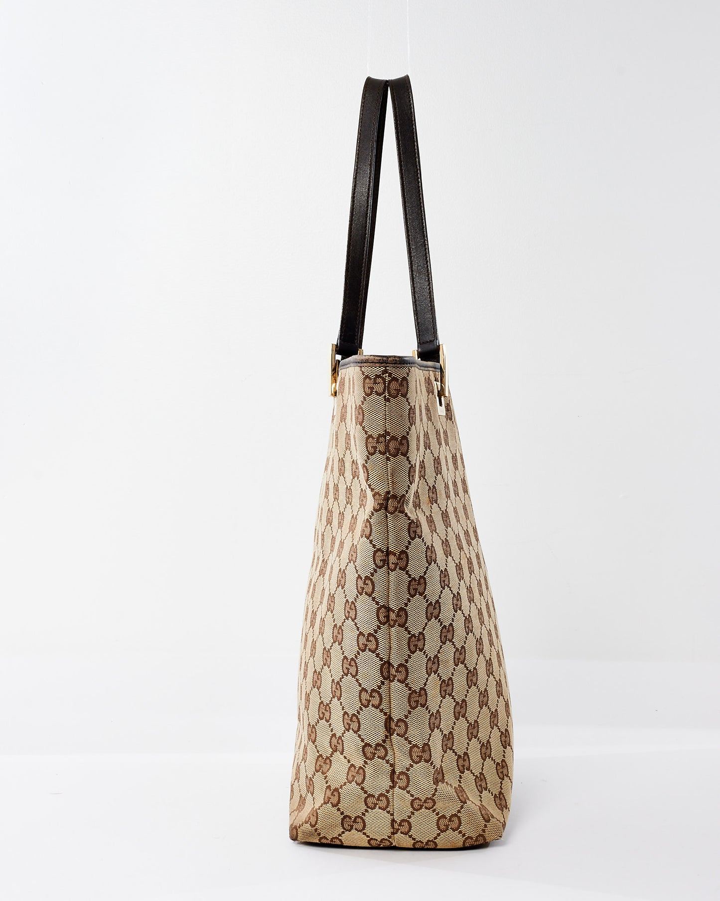 Gucci Beige/Brown Monogram GG Canvas Bucket Tote